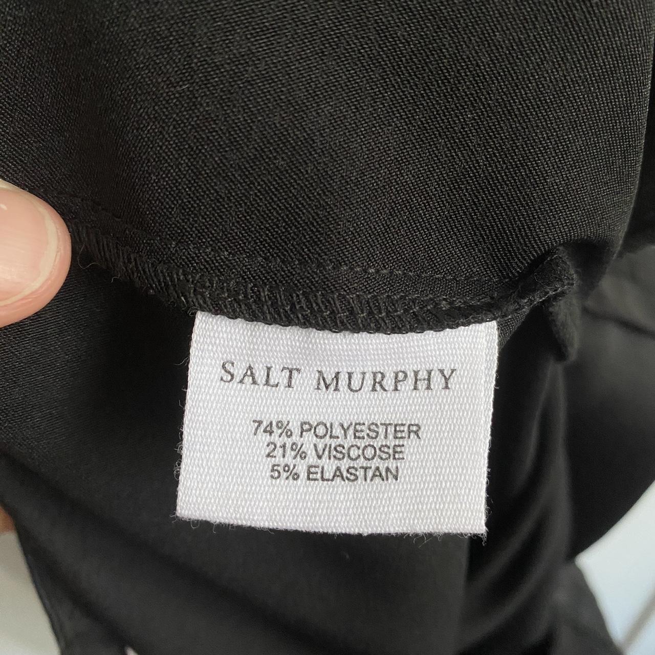 Mens Salt Murphy black satin dress pants. Wide leg.... - Depop