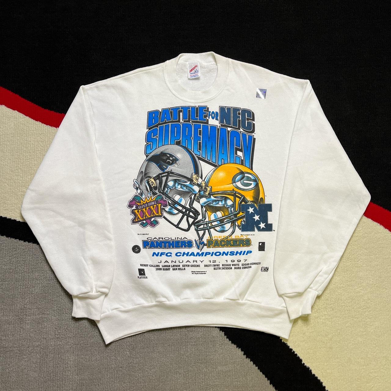 Vintage 90's Carolina Panthers Nutmeg Crewneck In - Depop