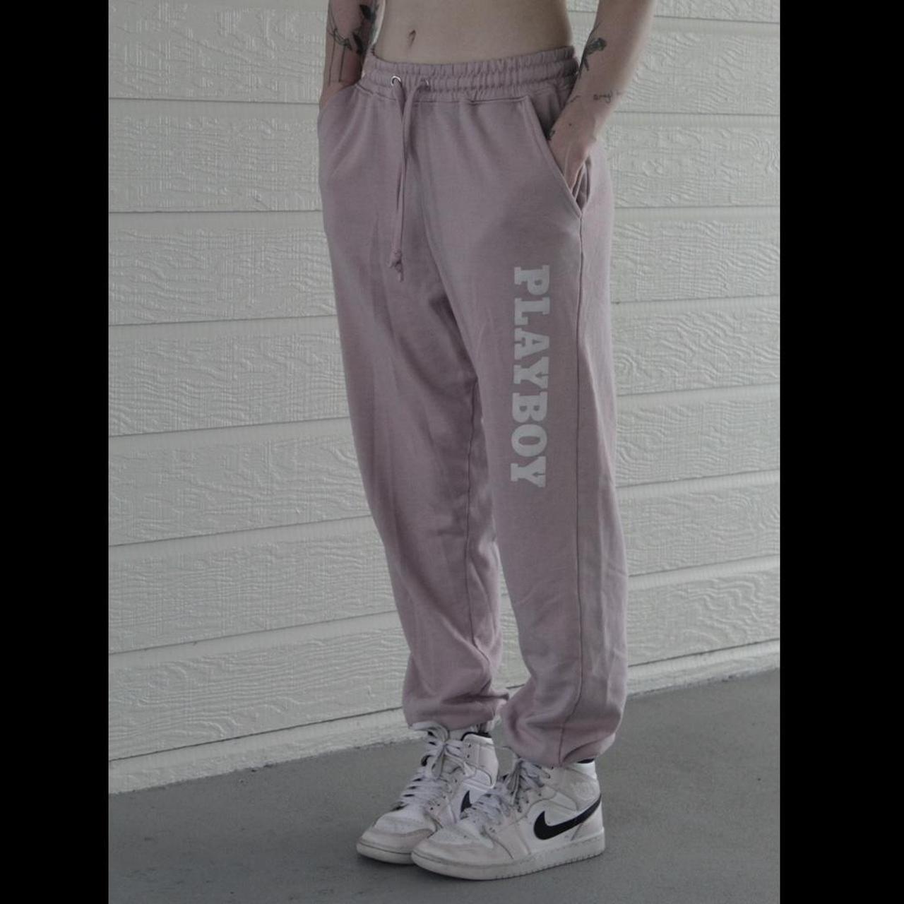 Pink playboy sweatpants discount womens