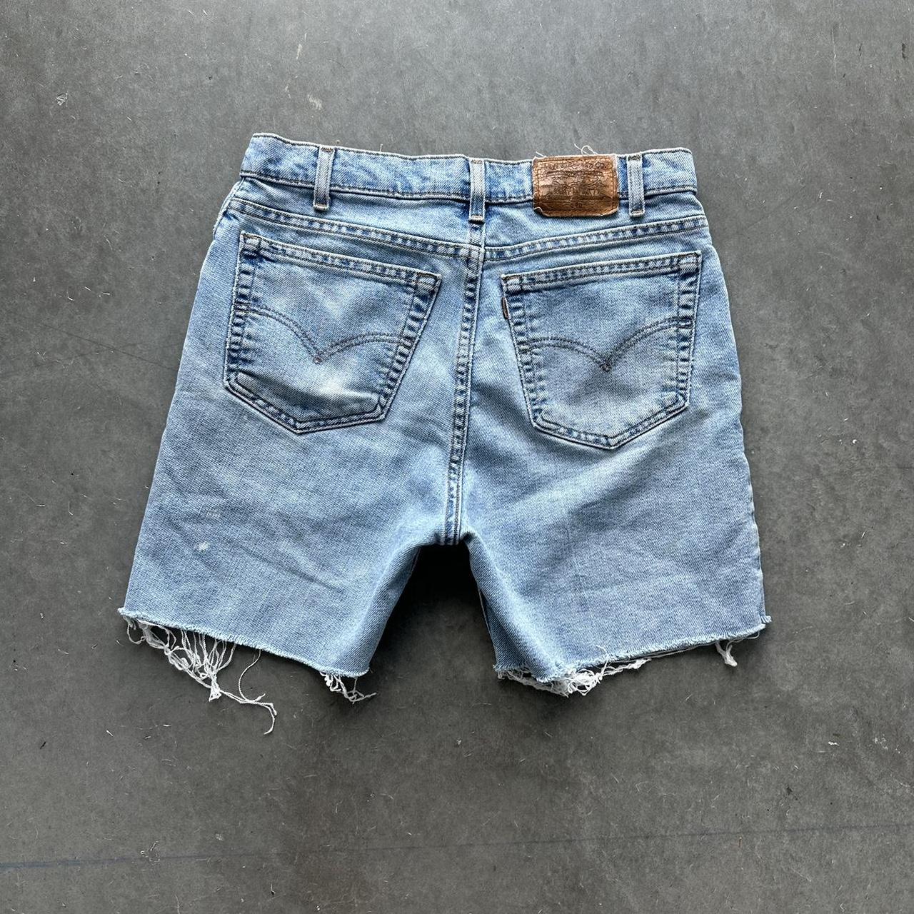 Crazy Vintage Levi’s Jorts Faded Distressed Denim... - Depop