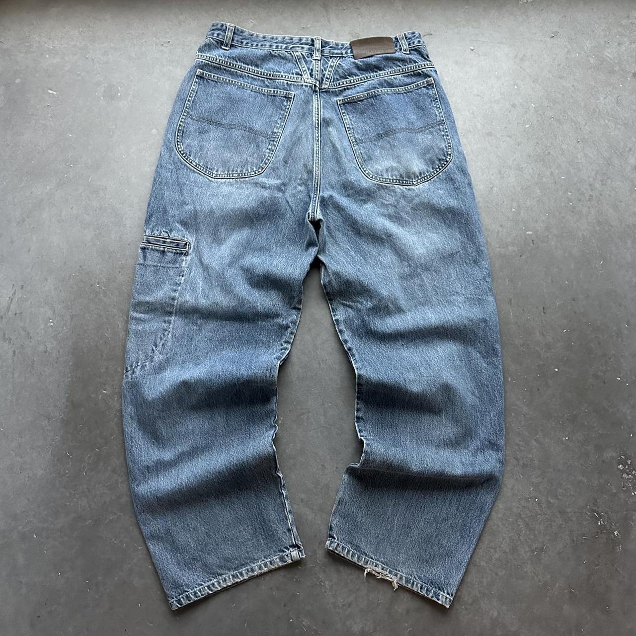 Crazy Vintage Y2K Girbaud Baggy Jeans Wide Leg Faded... - Depop