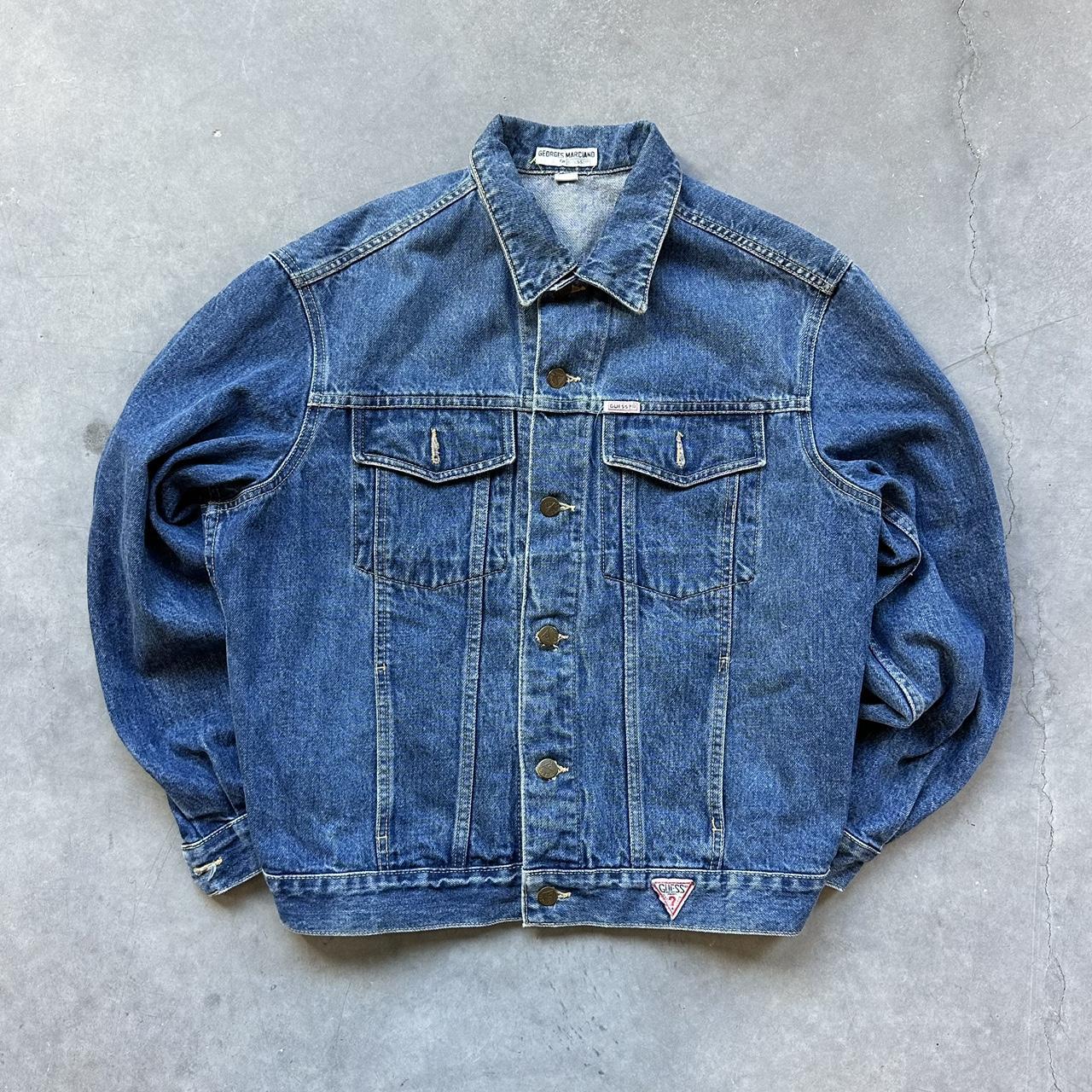 Crazy Vintage 90s Guess Jeans Denim Jacket Trucker... - Depop