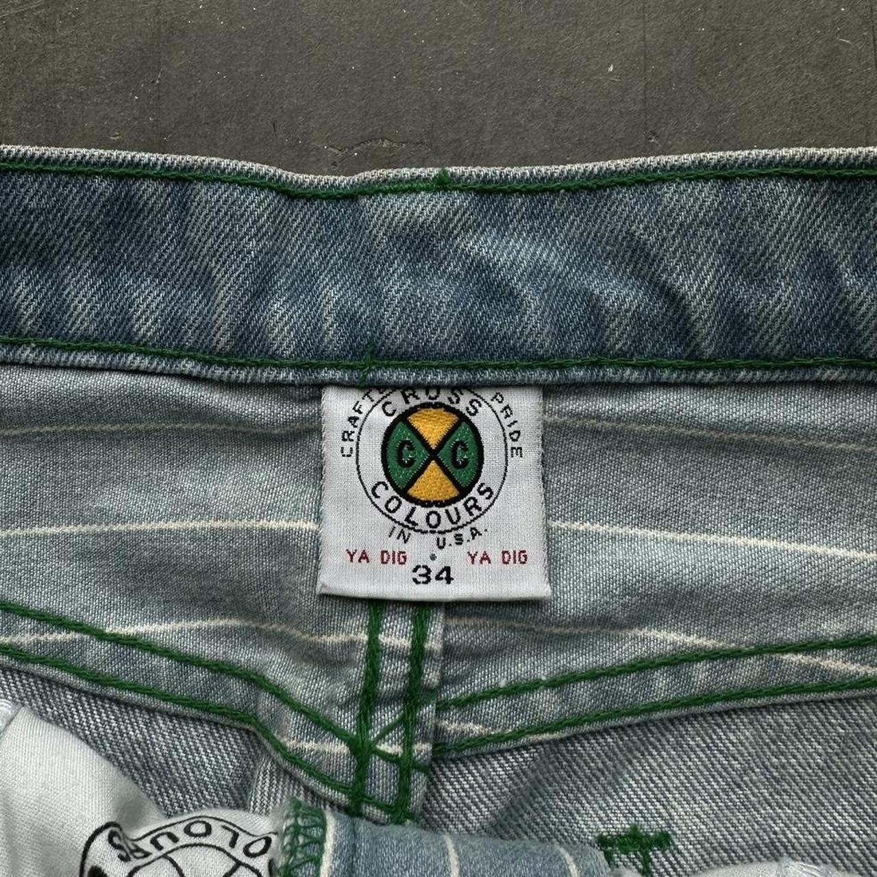 Vintage 90s Baggy Embroidered Cross Colours Skater... Depop