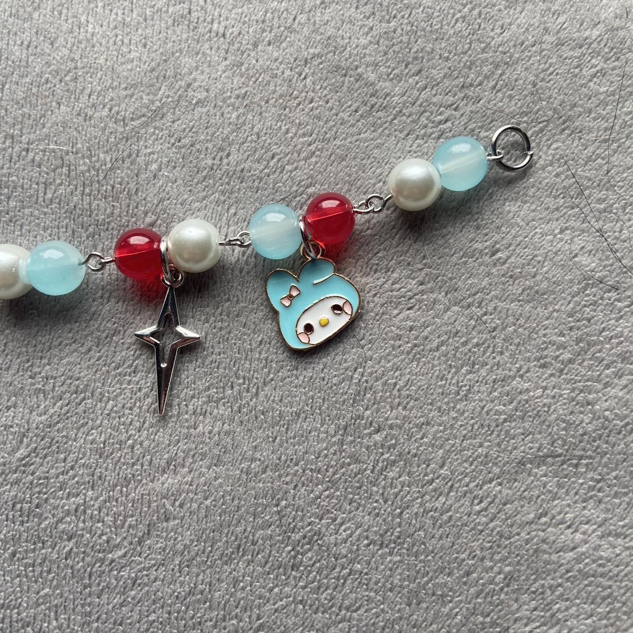 Hello Kitty charm bracelet handmade on a 7.5 - Depop