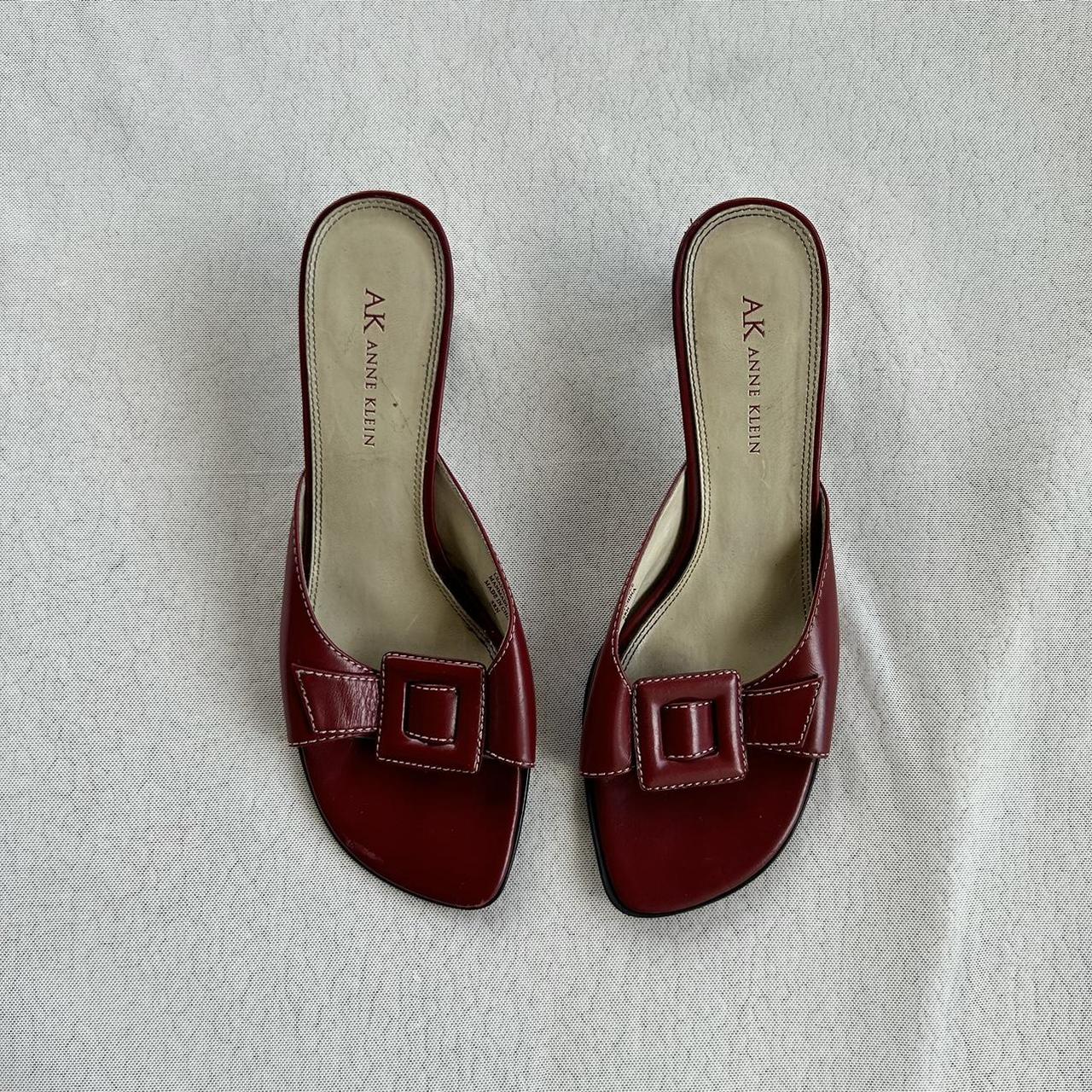 Anne klein red kitten heels, sooo cute definitely... - Depop