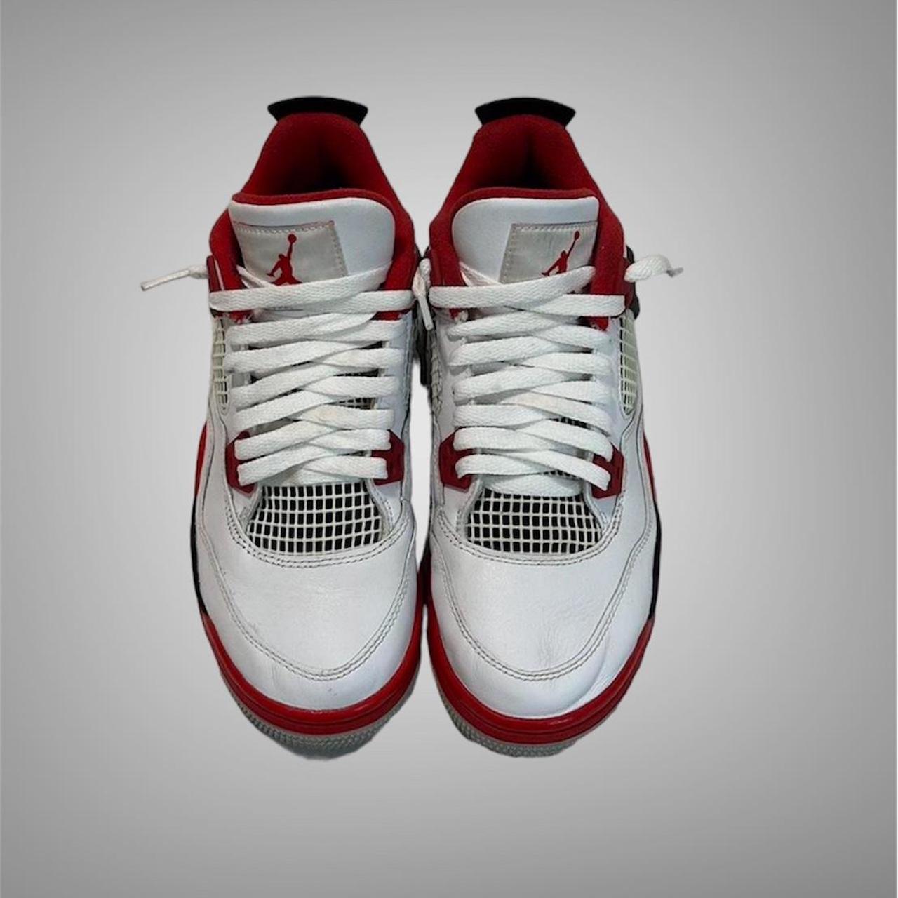 Jordan AIR JORDAN 4 RETRO - High-top trainers - white/fire red