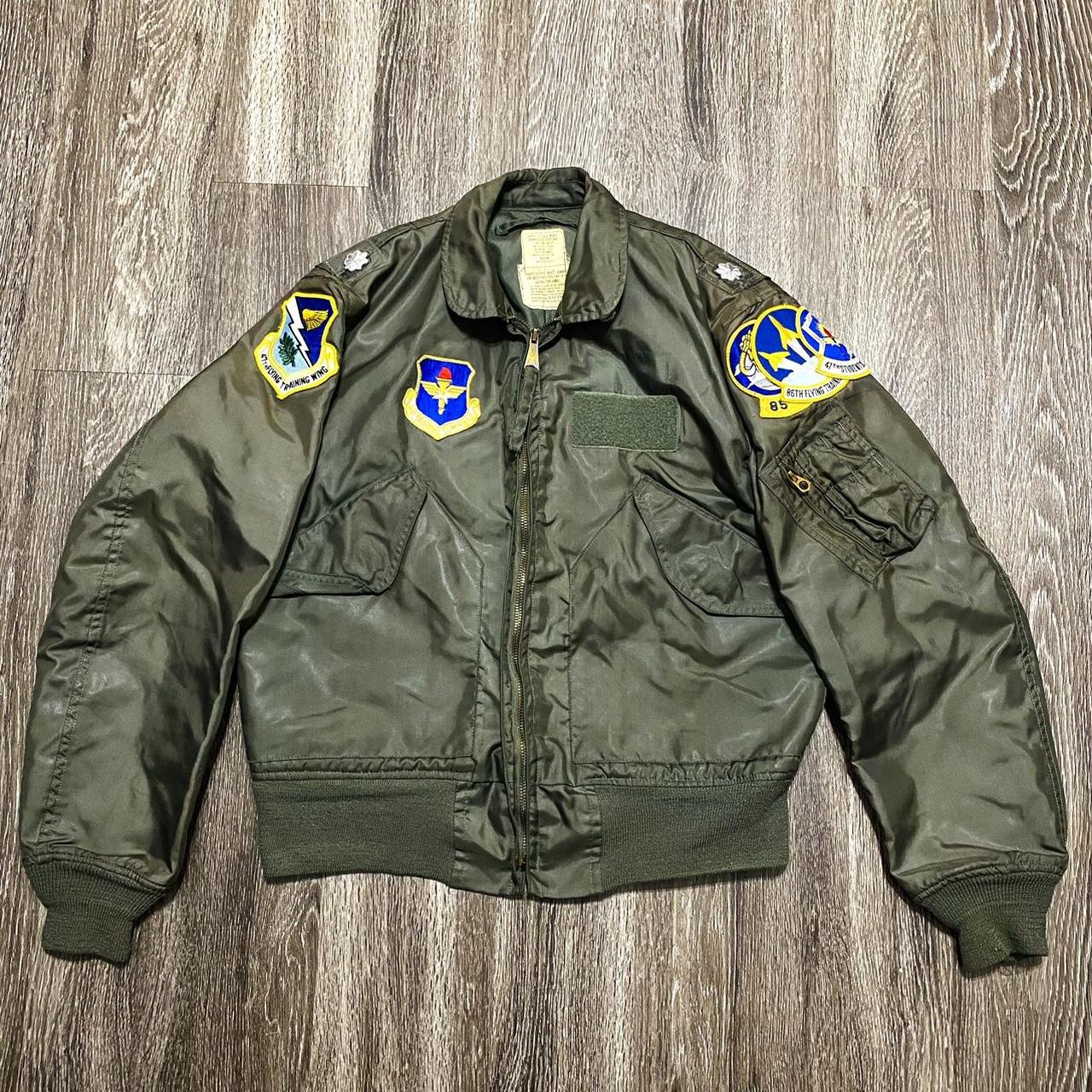 Vintage 80’s Military Flight Jacket Love the dark... - Depop