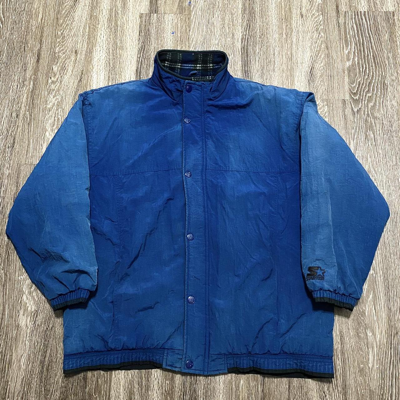 Vintage 2000’s Starter Puffer Jacket Faded for a... - Depop