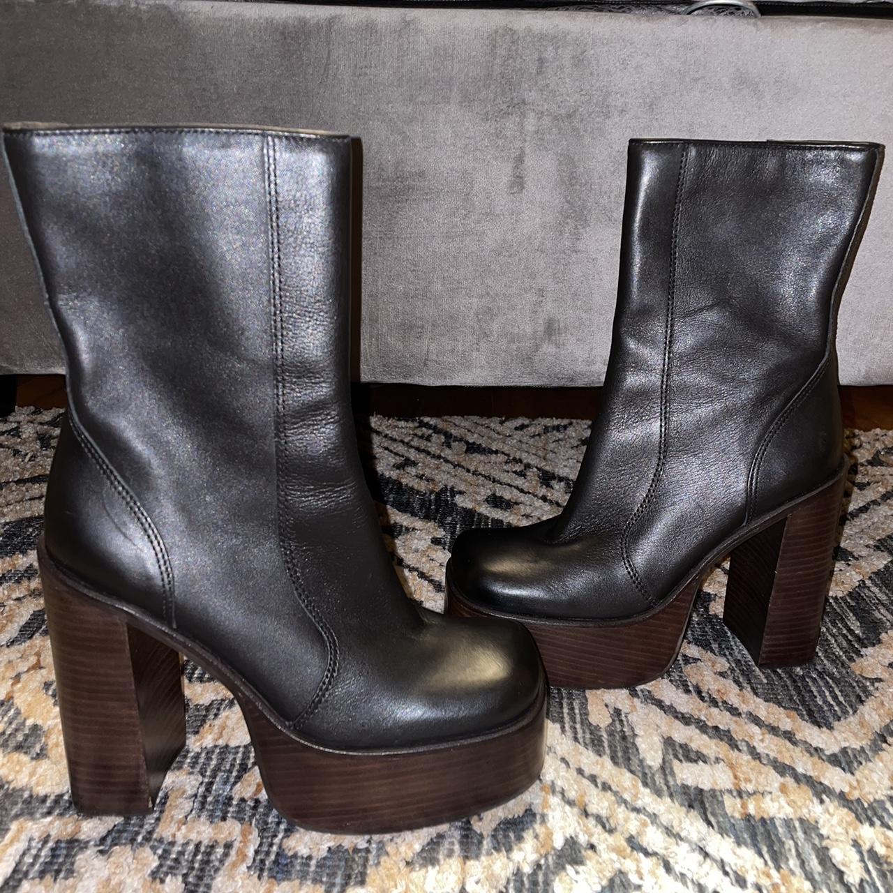 BRAND NEW 🖤steve madden dwane black leather heels... - Depop