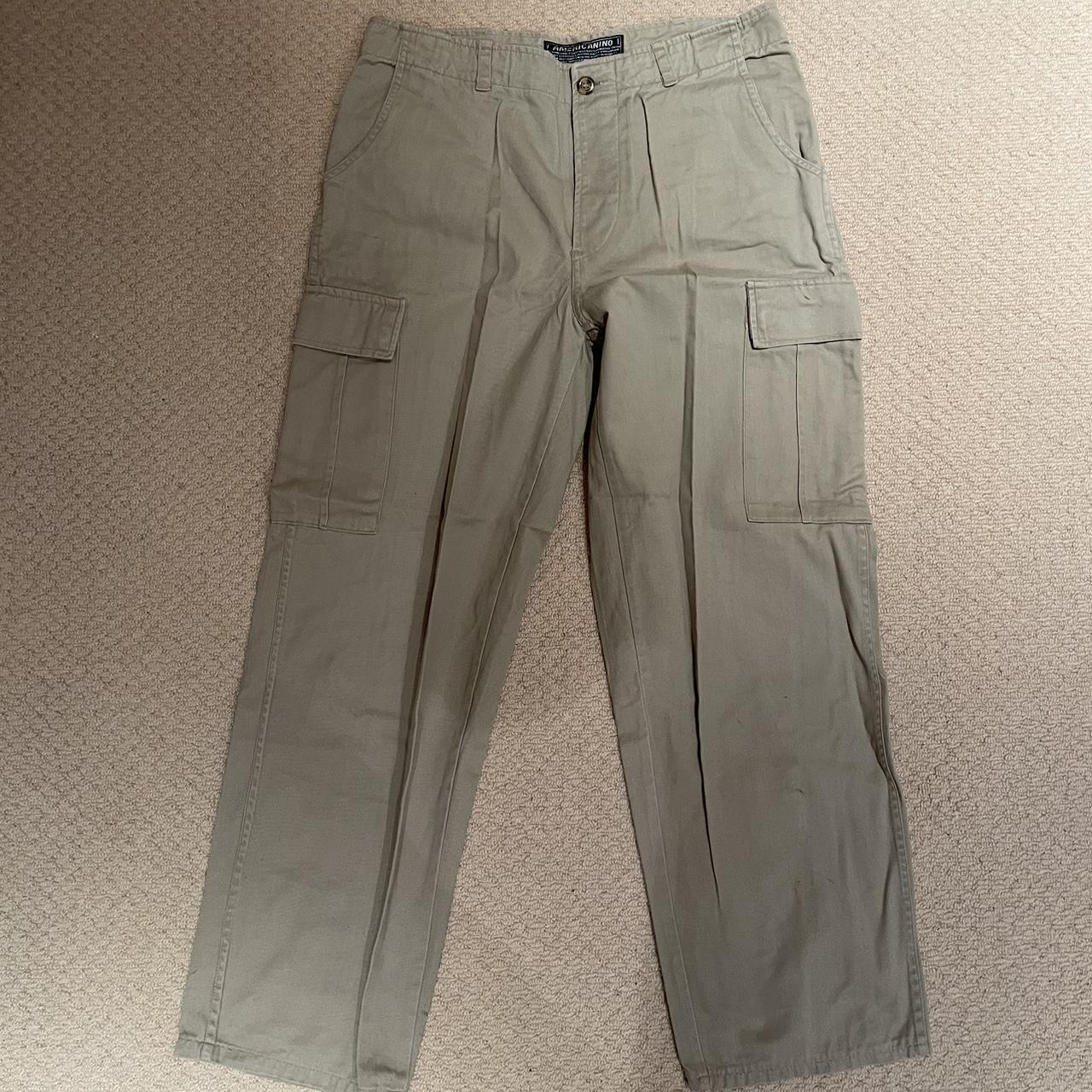 Beige Cargo Trousers - Depop