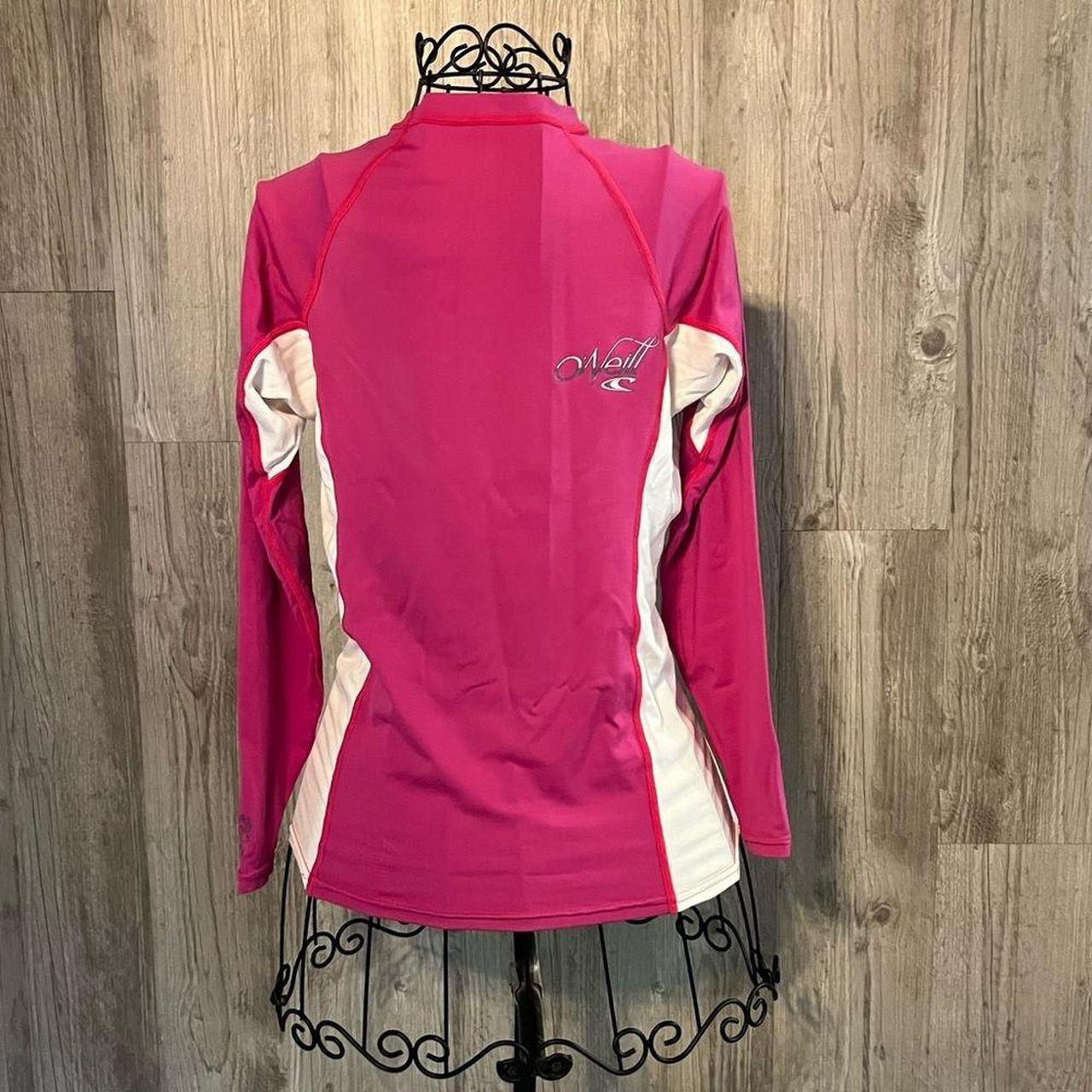 ONeill Rash Guard Swim Surf Top Pink And White Size Depop