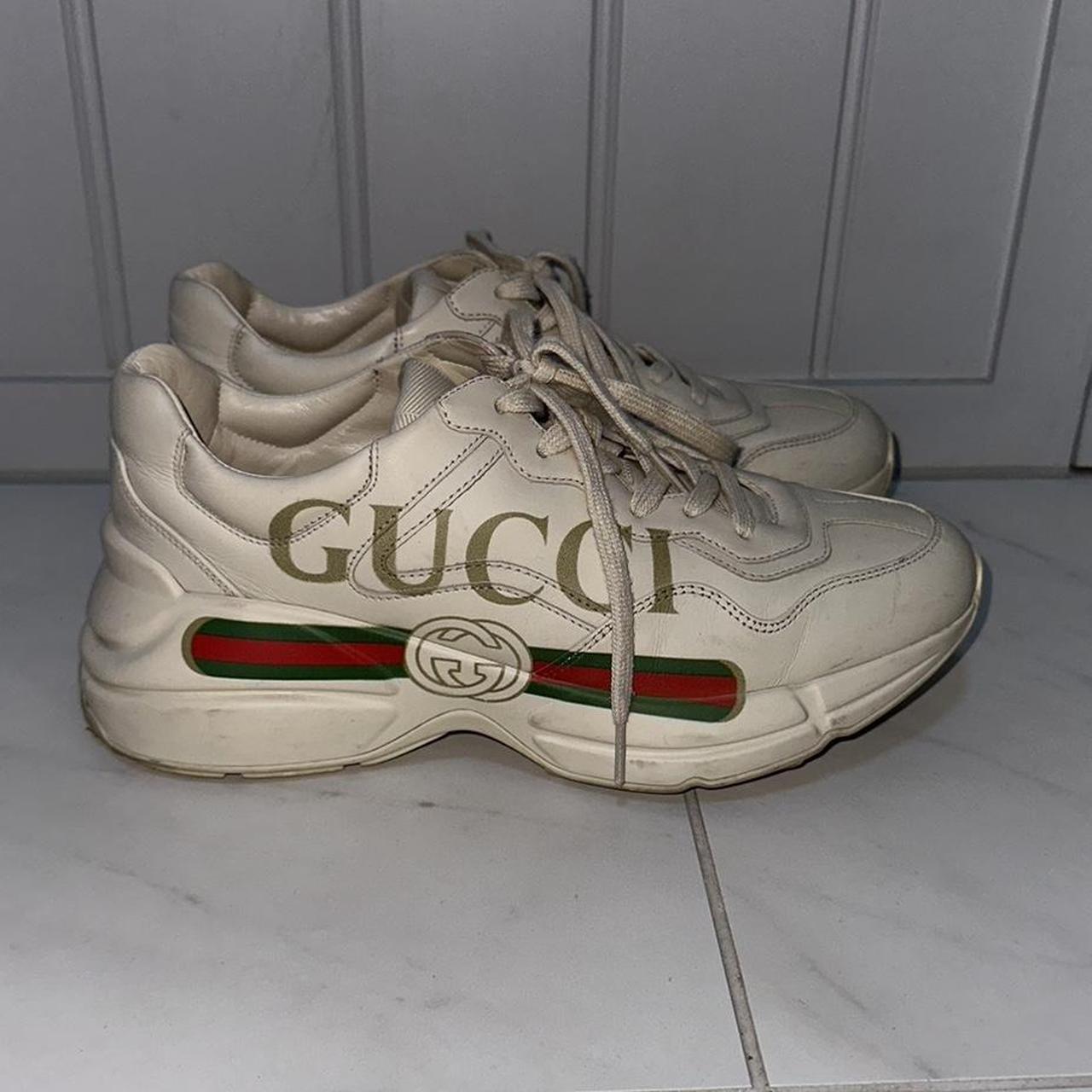 Gucci Apollo chunky trainers in ivory Size 40 / UK... - Depop