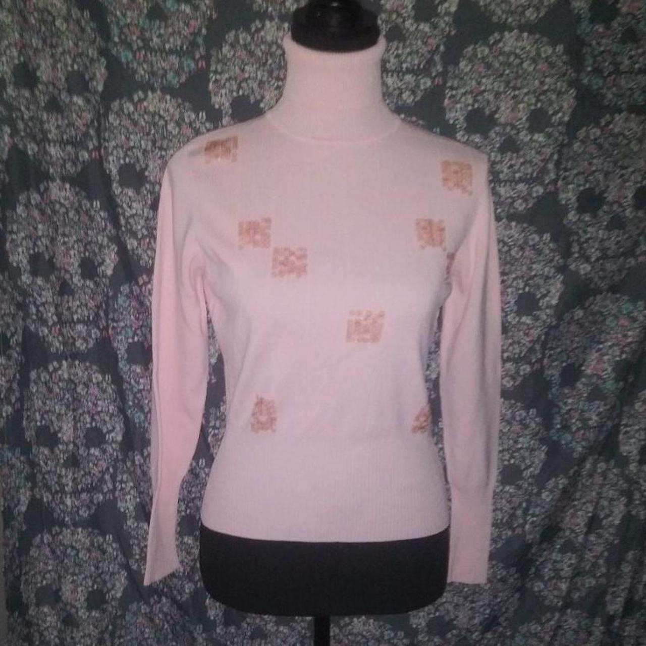 Pink sequin clearance turtleneck