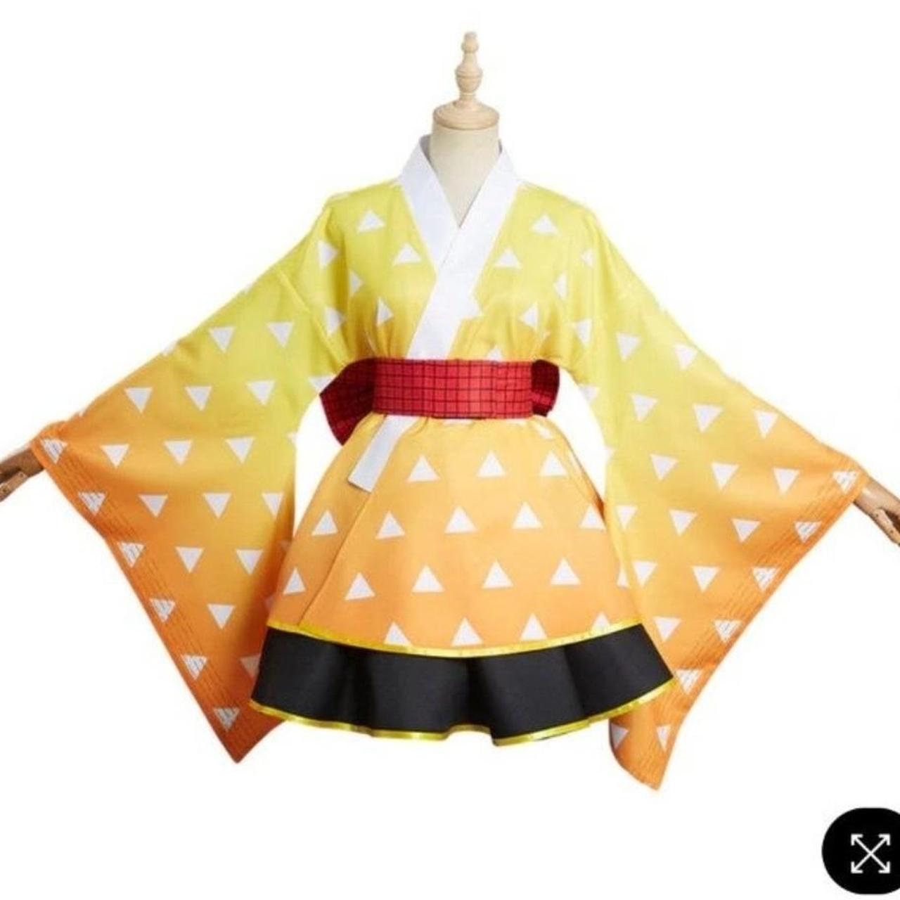 Zennitsu Demon Slayer Kimono Cosplay Demon Slayer... - Depop