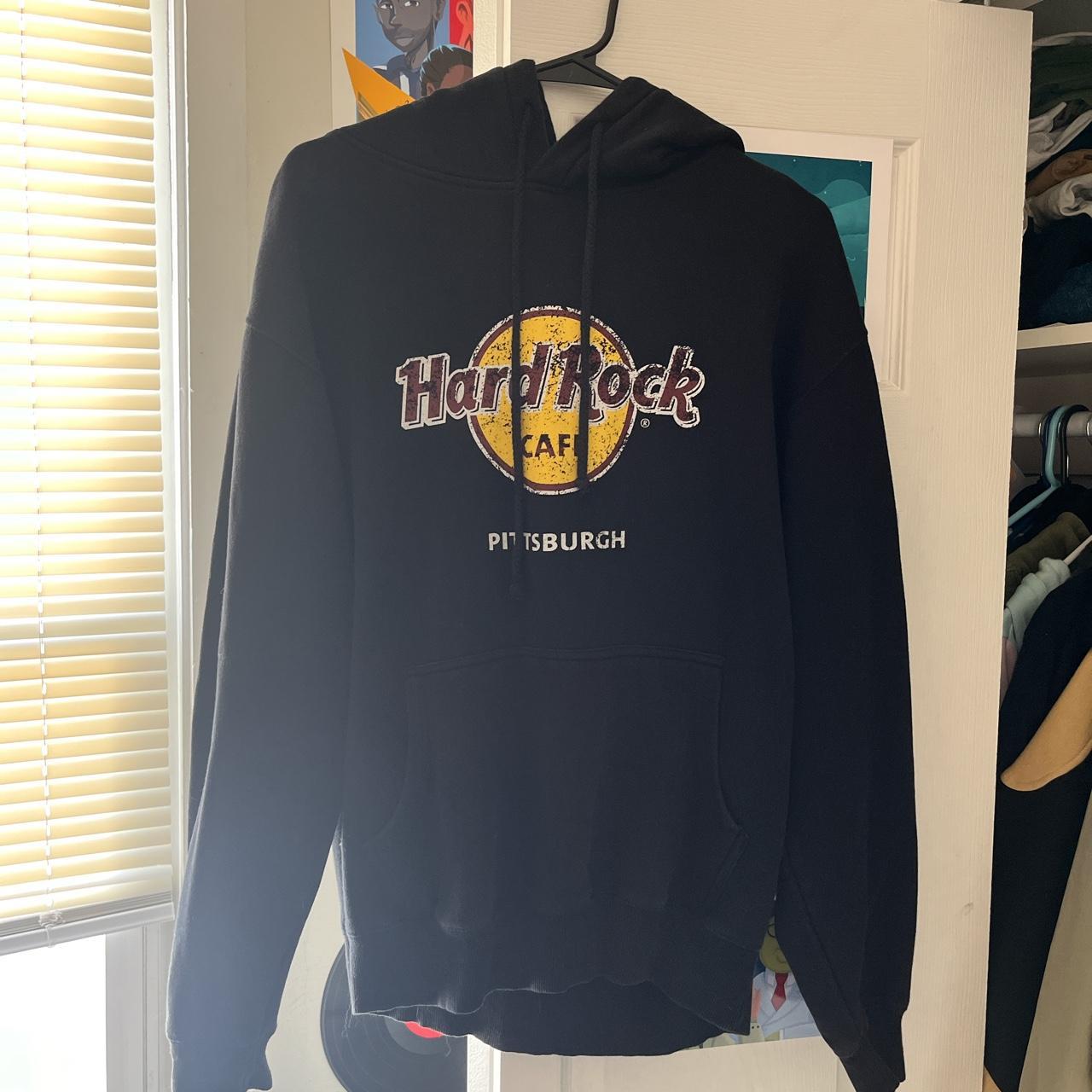 Hard Rock Cafe Black Hoodie, in great condition,... - Depop