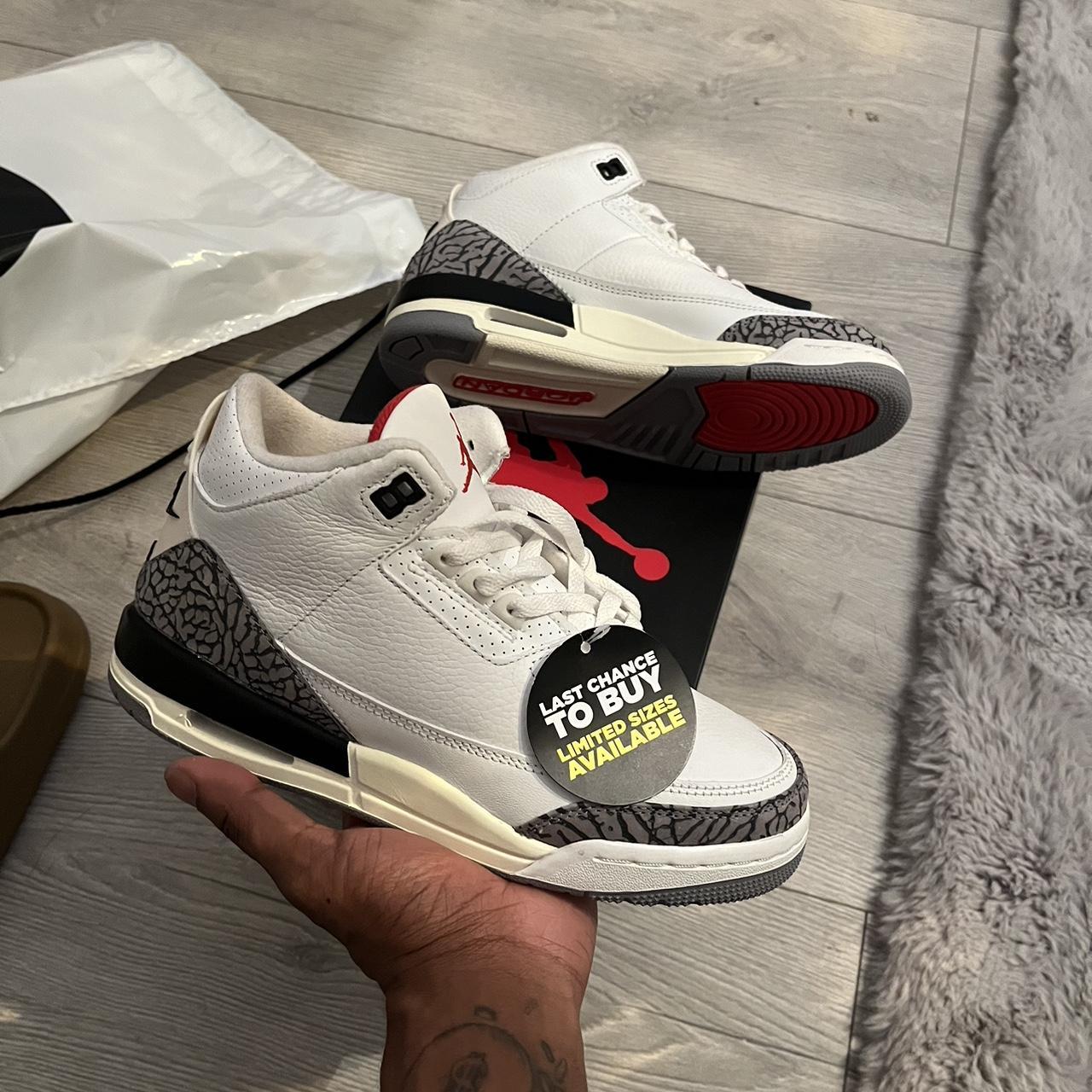 JORDAN 3 RETRO - WHITE CEMENT REIMAGINED - 100%... - Depop