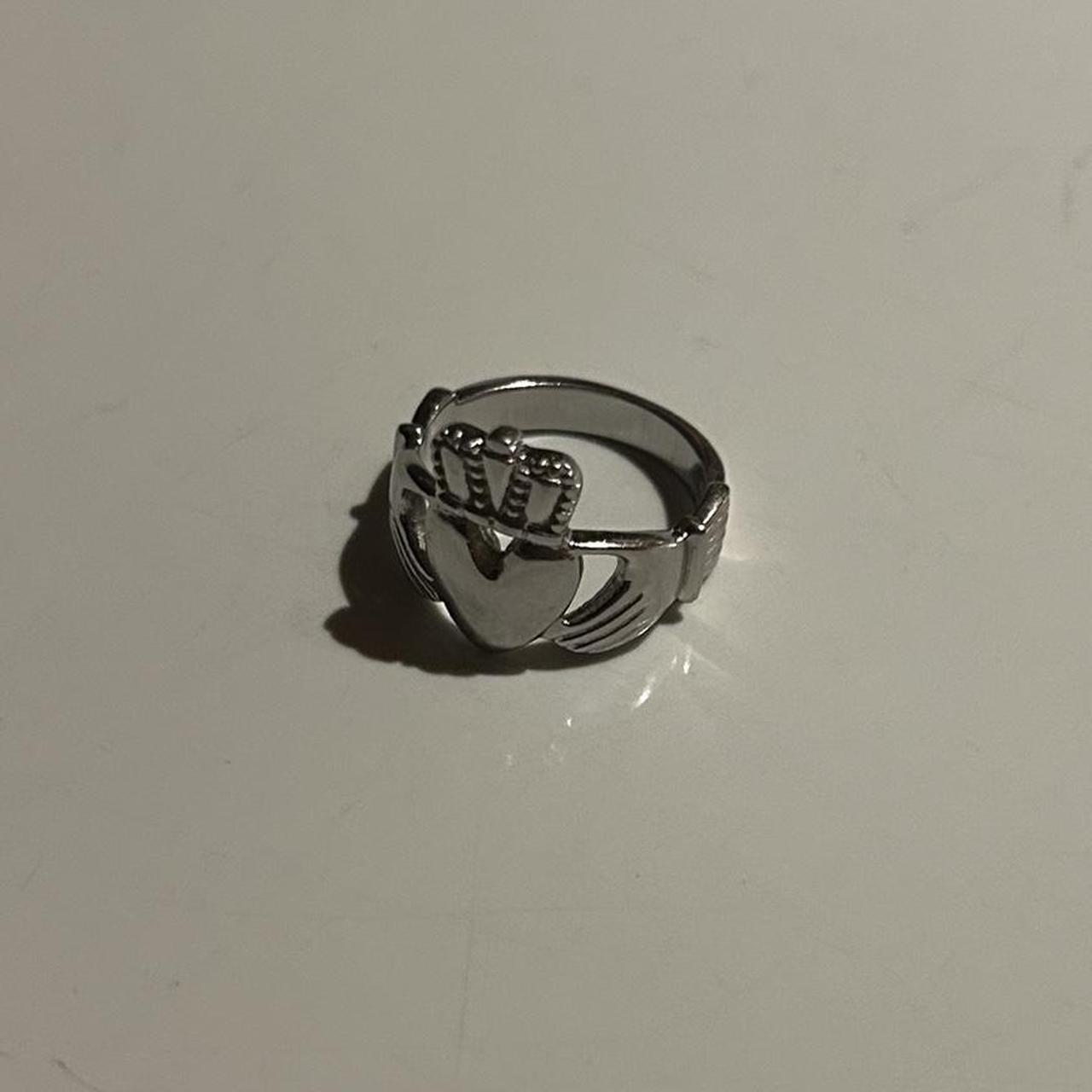 Women's Ring - Silver/Grey – silver claddagh ring… - image 1