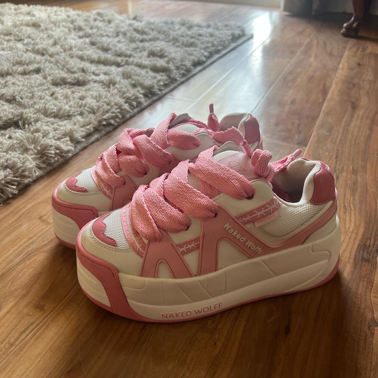 Naked Wolfe Pink Slider Baby Platform Sneaker Depop