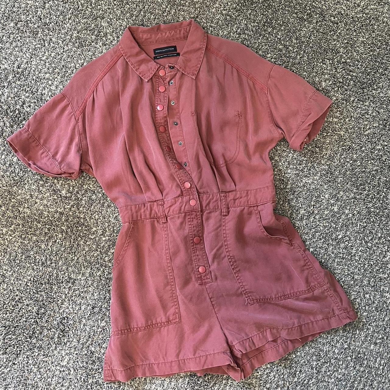 Urban Outfitters Women's Pink Jumpsuit Depop