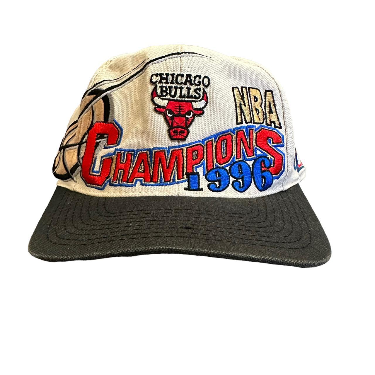 Vintage 1996 Chicago Bulls Championship Logo Athletic Snapback Hat