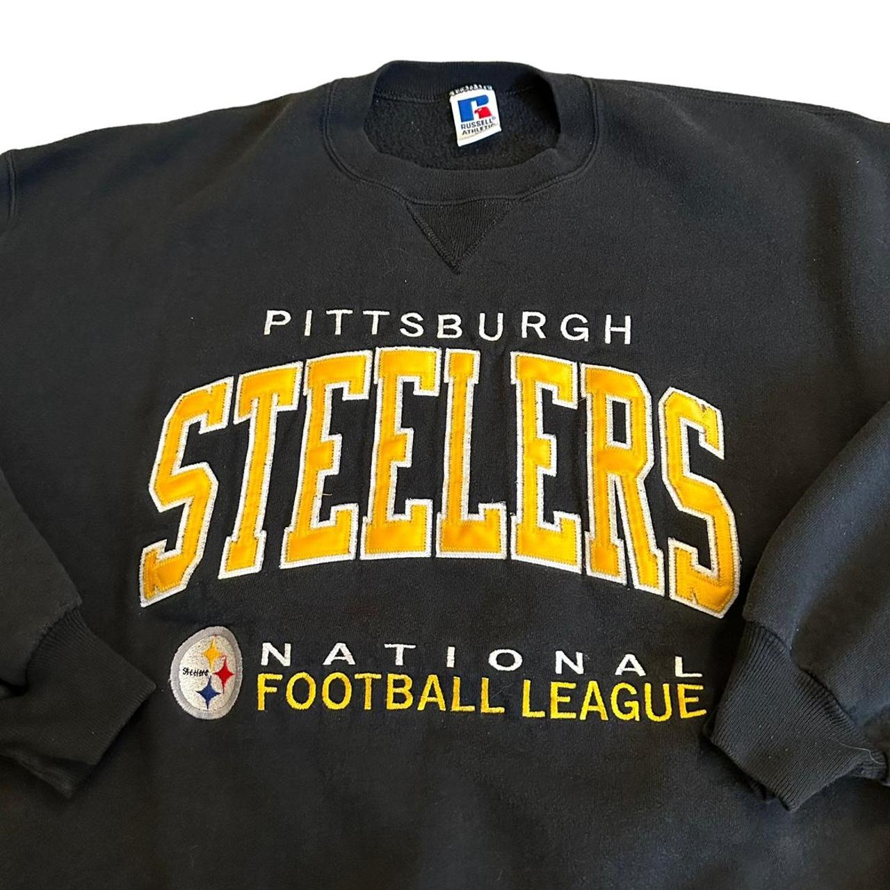 VINTAGE 90's PITTSBURGH STEELERS SWEATSHIRT SIZE - Depop