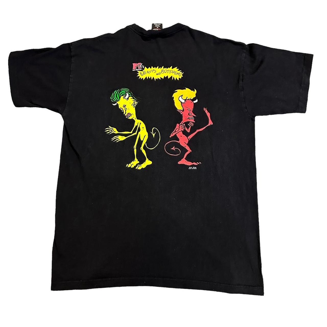 Vintage 1997 Beavis & Butthead x Rob Zombie Band... - Depop