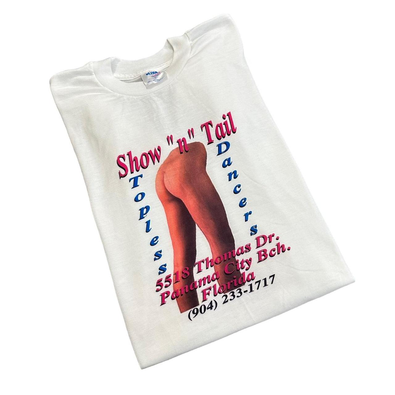 Vintage 1990s Show “N” Tail Strip Club promo Tshirt... Depop