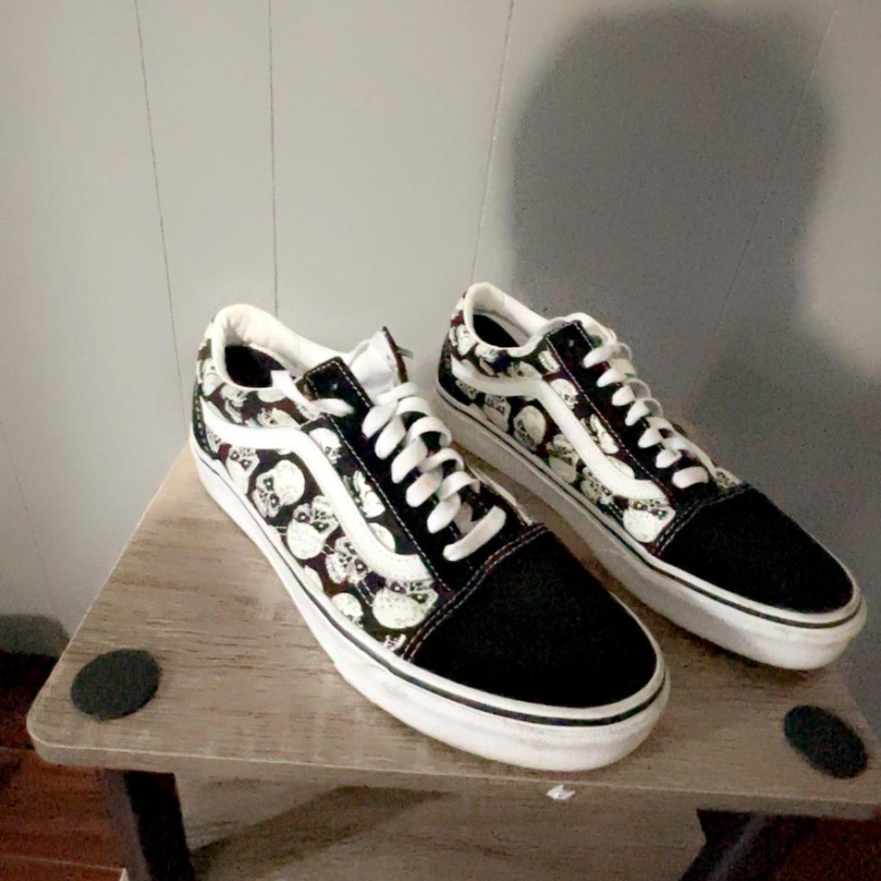 Skull limited edition vans glow in the dark Depop