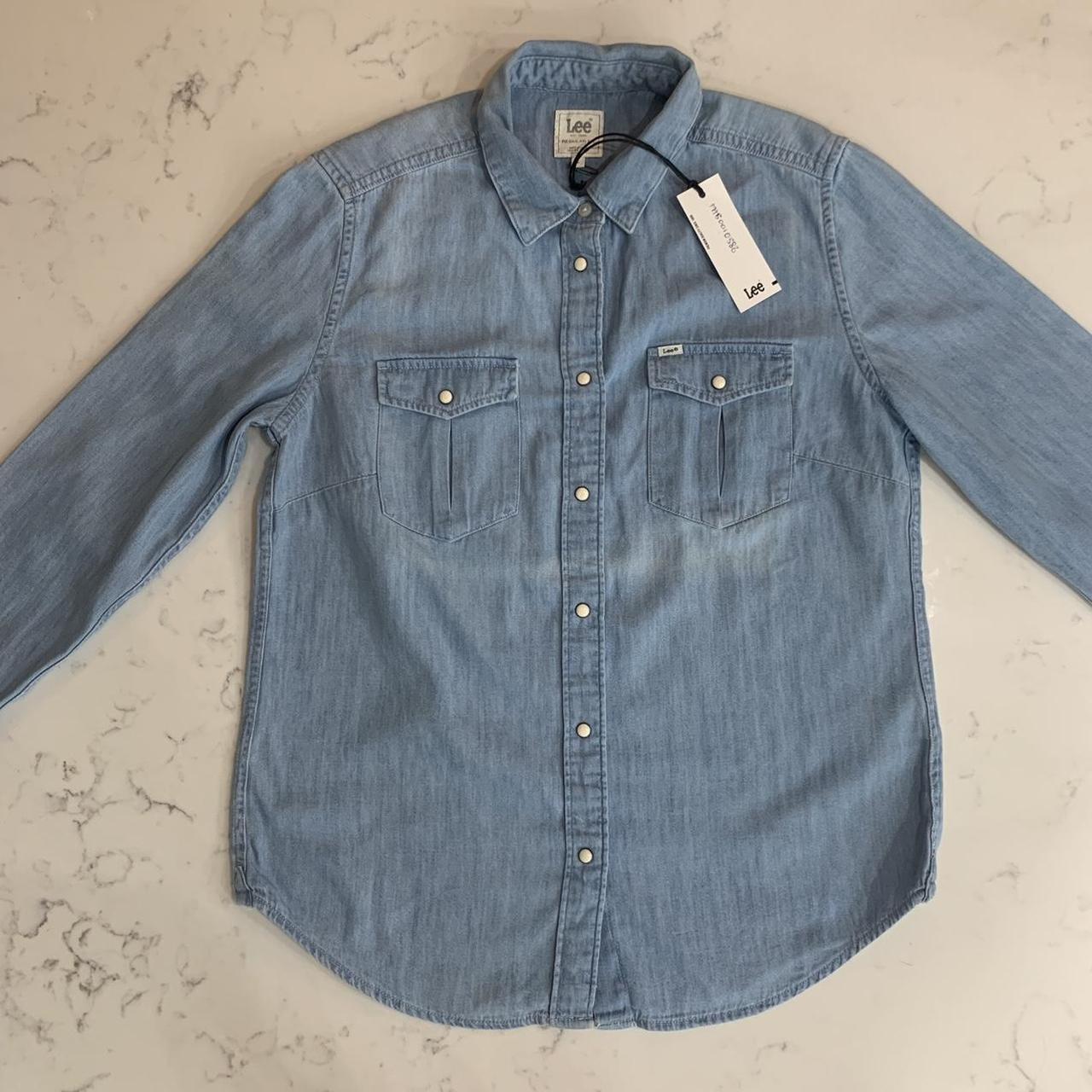 BNWT Lee Regular Fit Western Denim Shirt size... - Depop