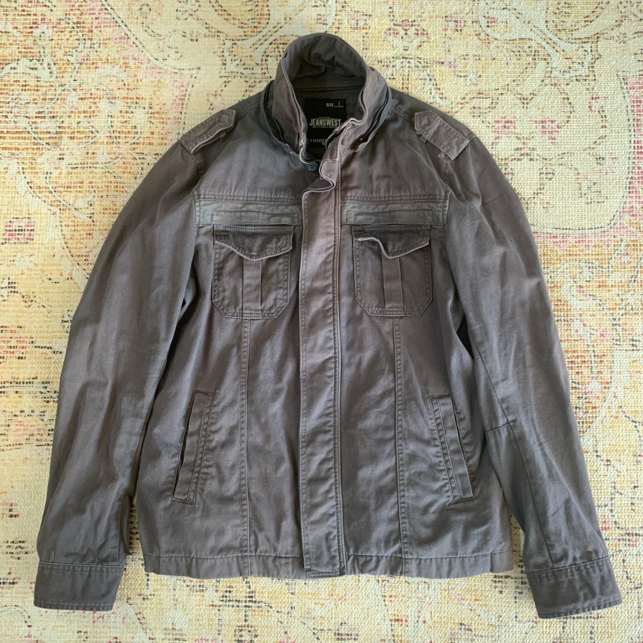 Vintage military/moto type jacket Light weight, Depop