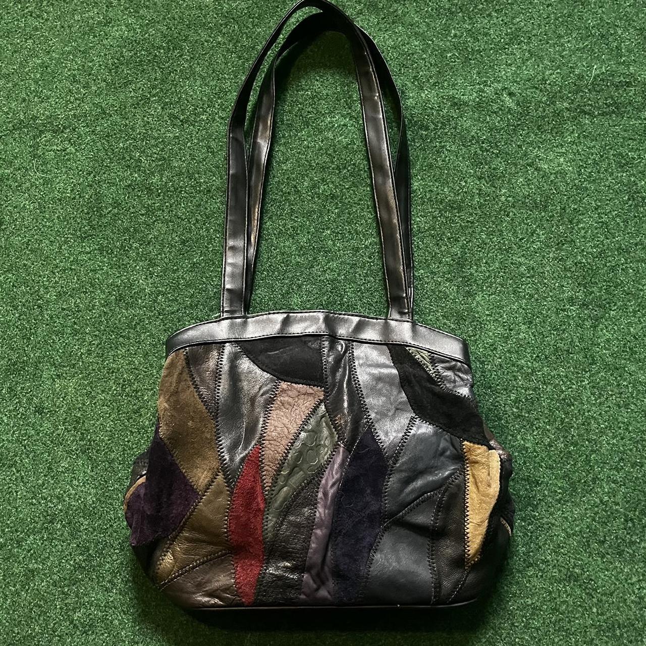 Patchwork leather bag Good condition some wear on - Depop