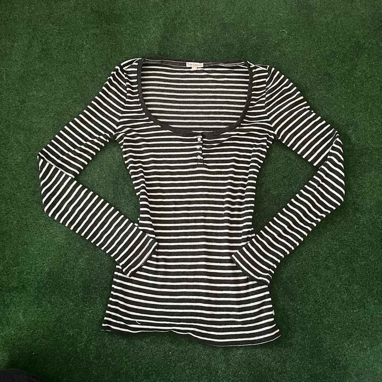 Juicy Couture y2k striped long sleeve. Has the... - Depop