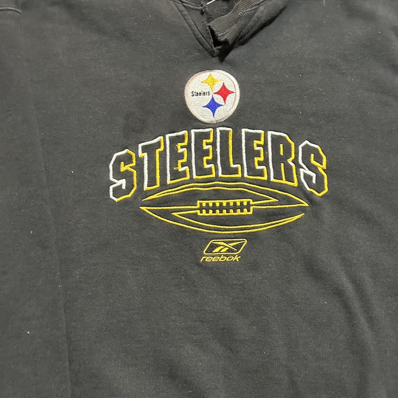 Y2K Reebok Pittsburgh Steelers 1/4 zip - Depop