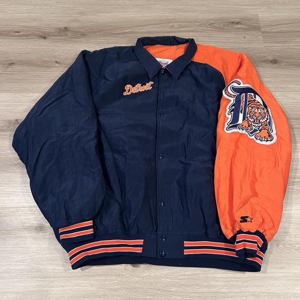 XL Detroit Tigers Starter Puffer Jacket #detroit - Depop