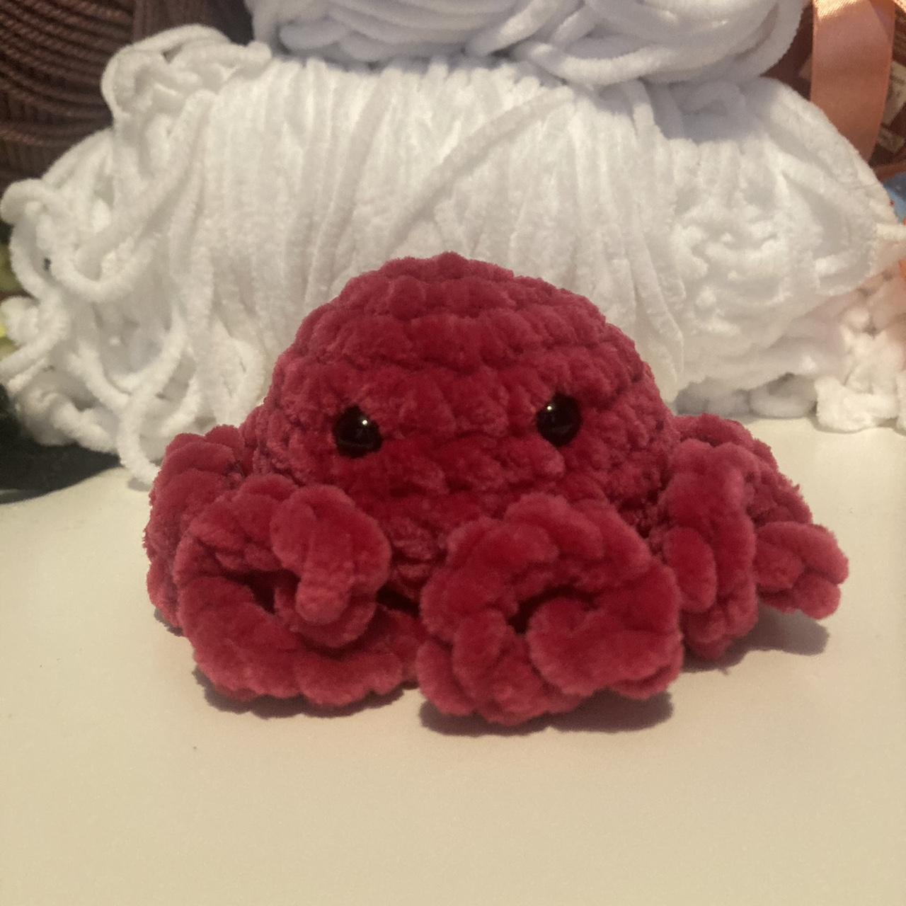 Pink crocheted plushie octopus 🐙 Handmade using... - Depop