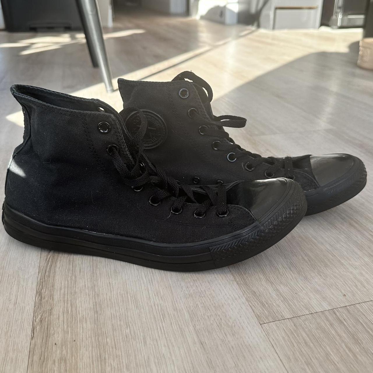 All black Converse High Top size 10 - good Condition... - Depop