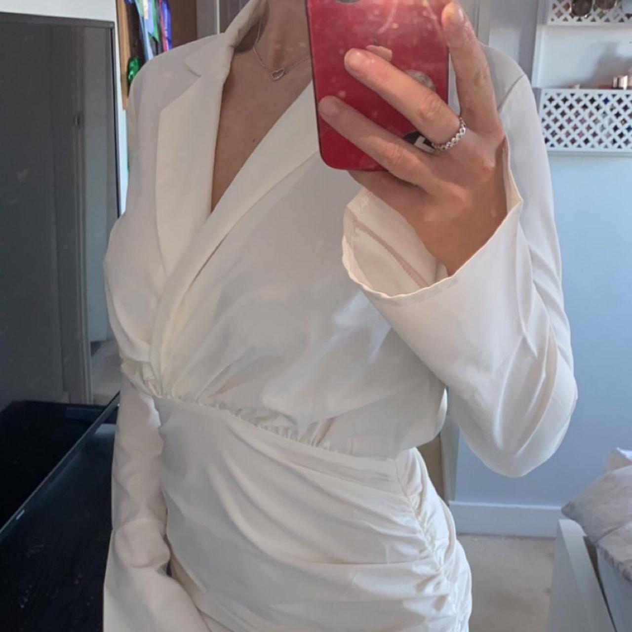 White shirt dress Pretty little thing Size 8 Brand... Depop