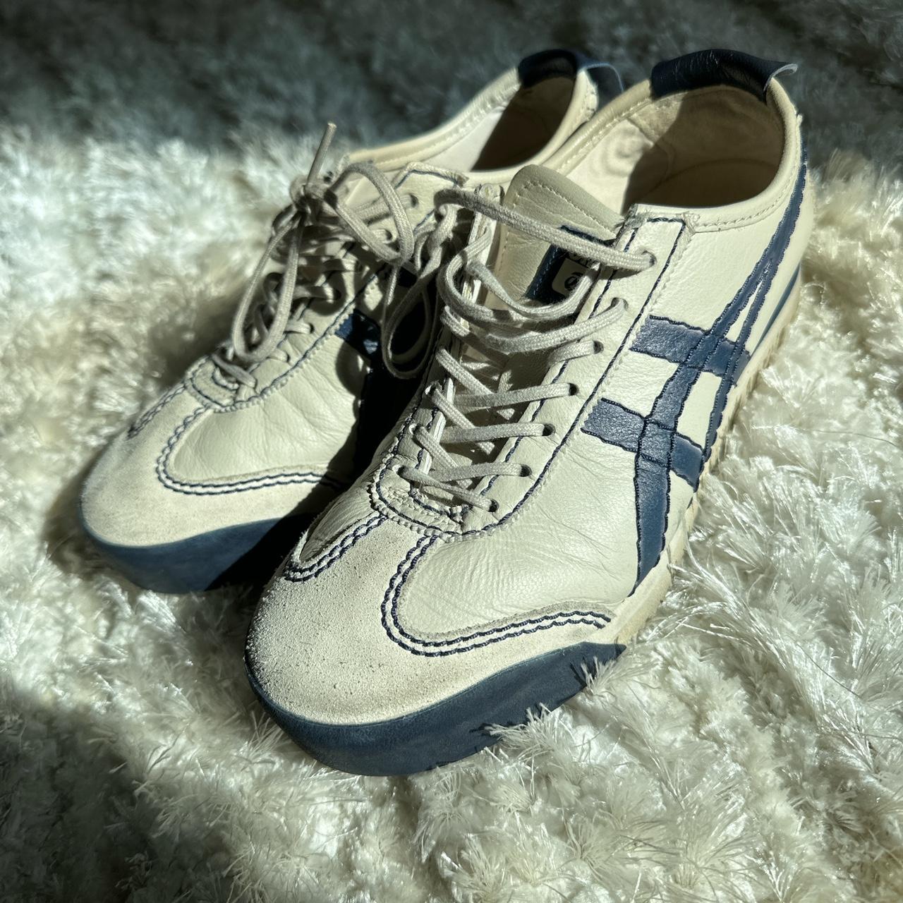 Onitsuka Tiger Birch Peacoat for sale! Used a few... - Depop