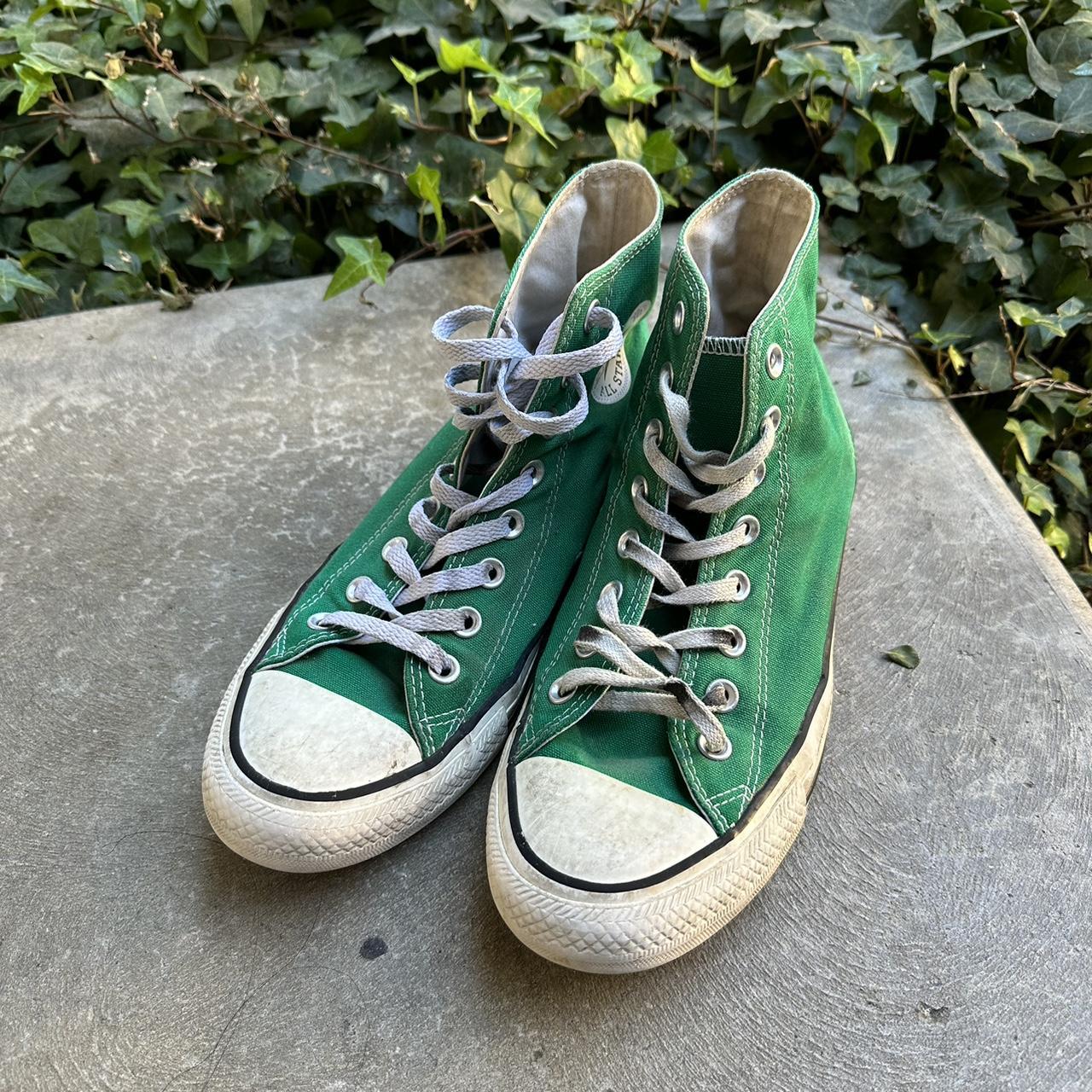 Green Converse high tops. Men s size 7.5 Women s Depop