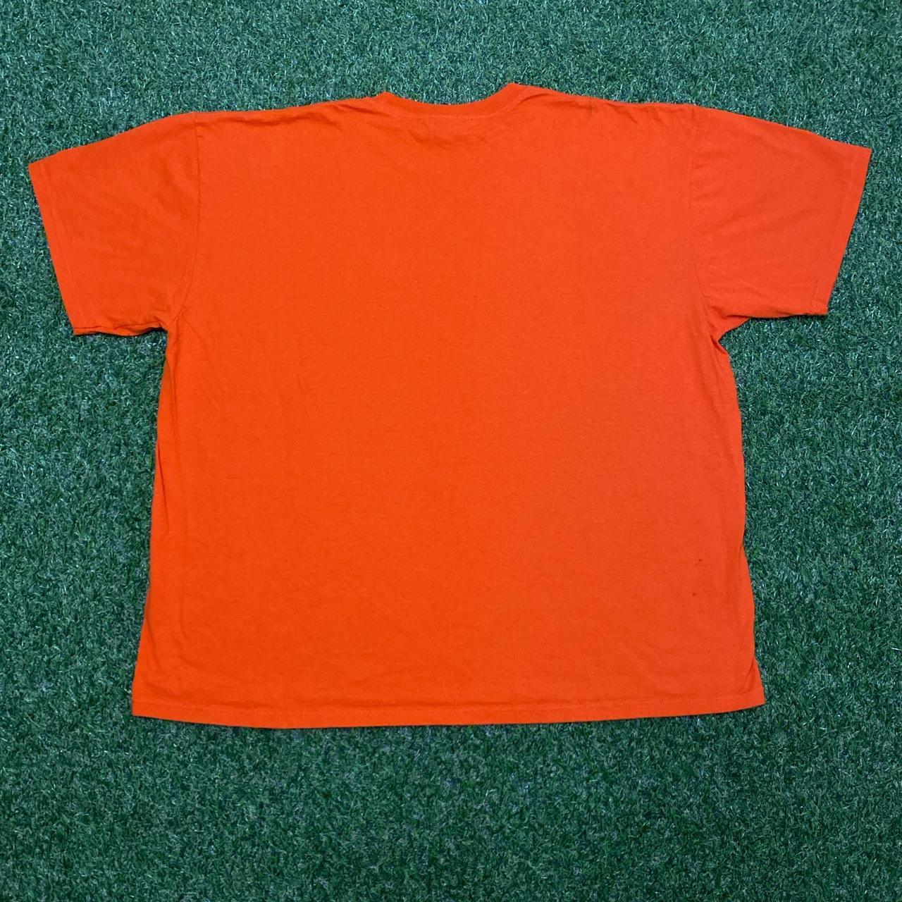 Nike Men's Orange and White T-shirt | Depop