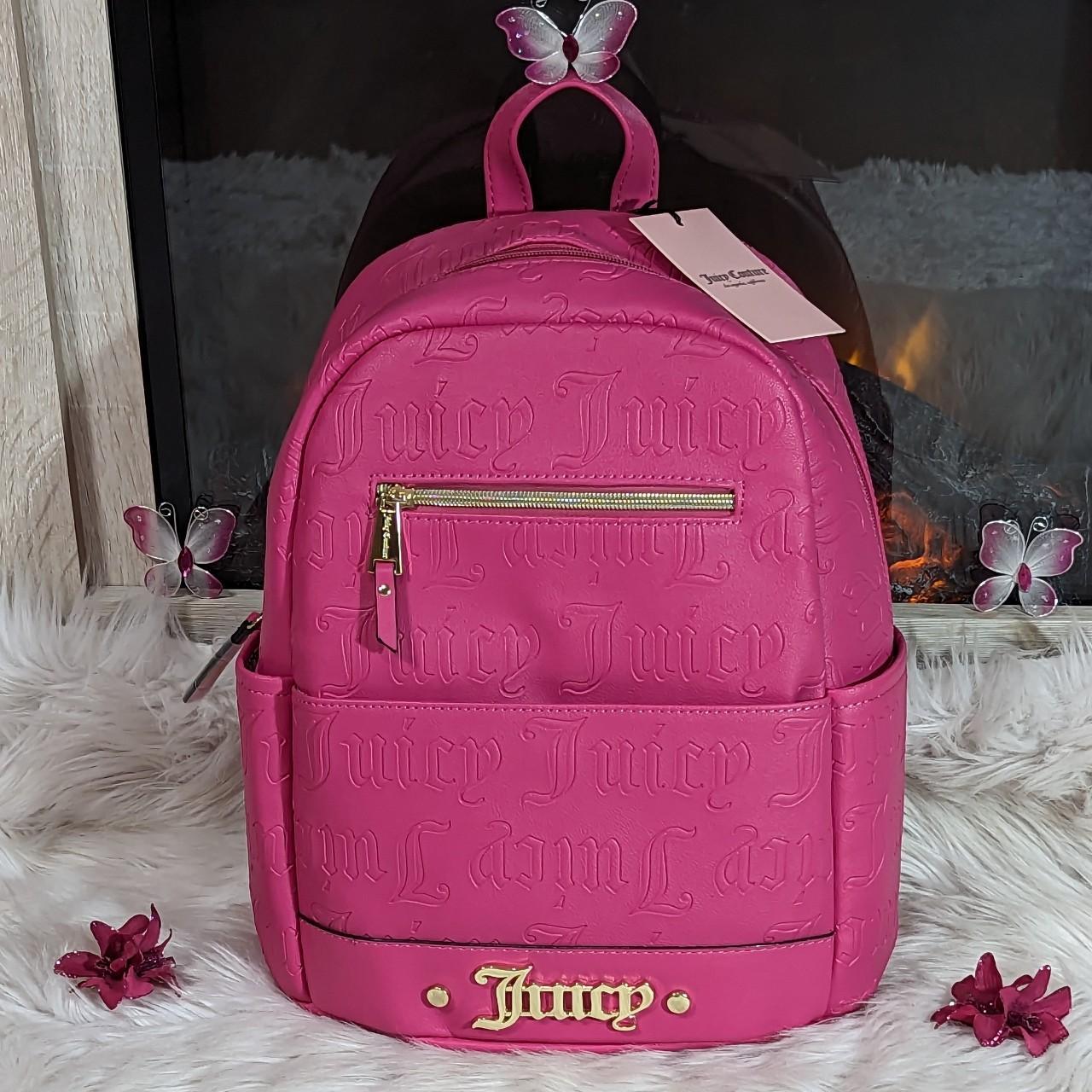 Juicy Couture, Bags, Juicy Couture Mini Backpack Zipup Bag Inner Pockets  Adjustable Straps