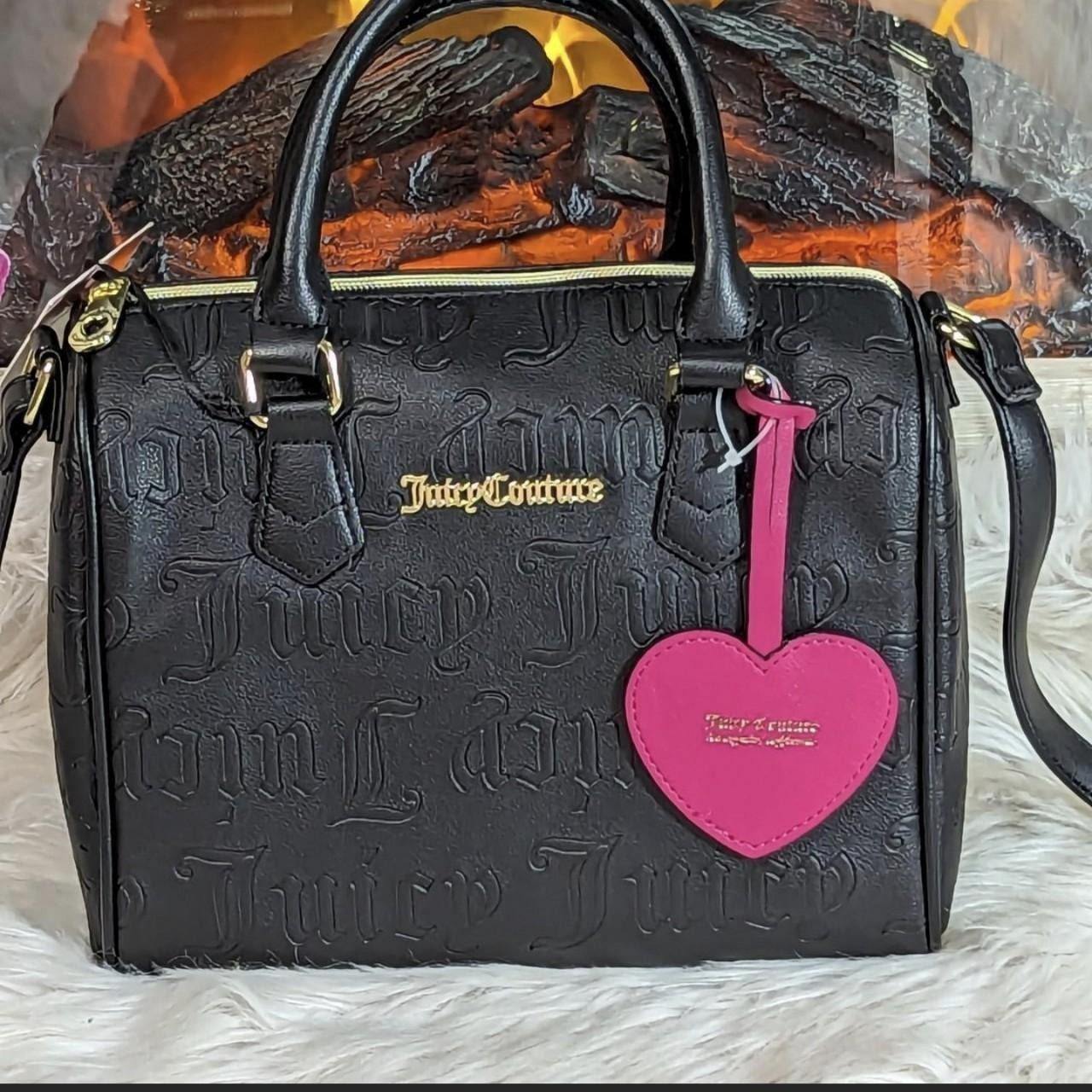 BLACK LOGO EMBOSSED JUICY COUTURE BACKPACK WITH GOLD buy HARDWARE