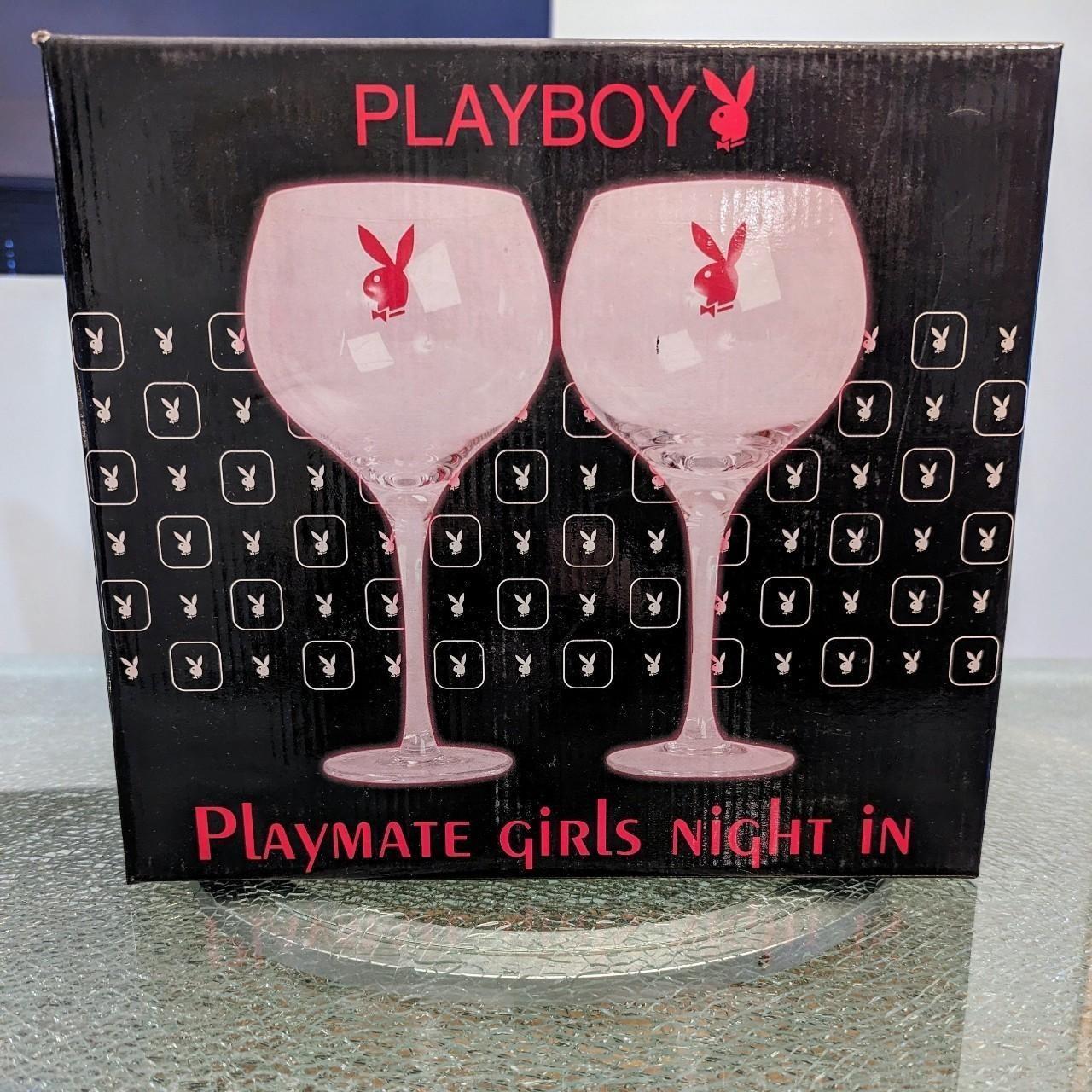 Newest Vintage Authentic Playboy Wineglass Set