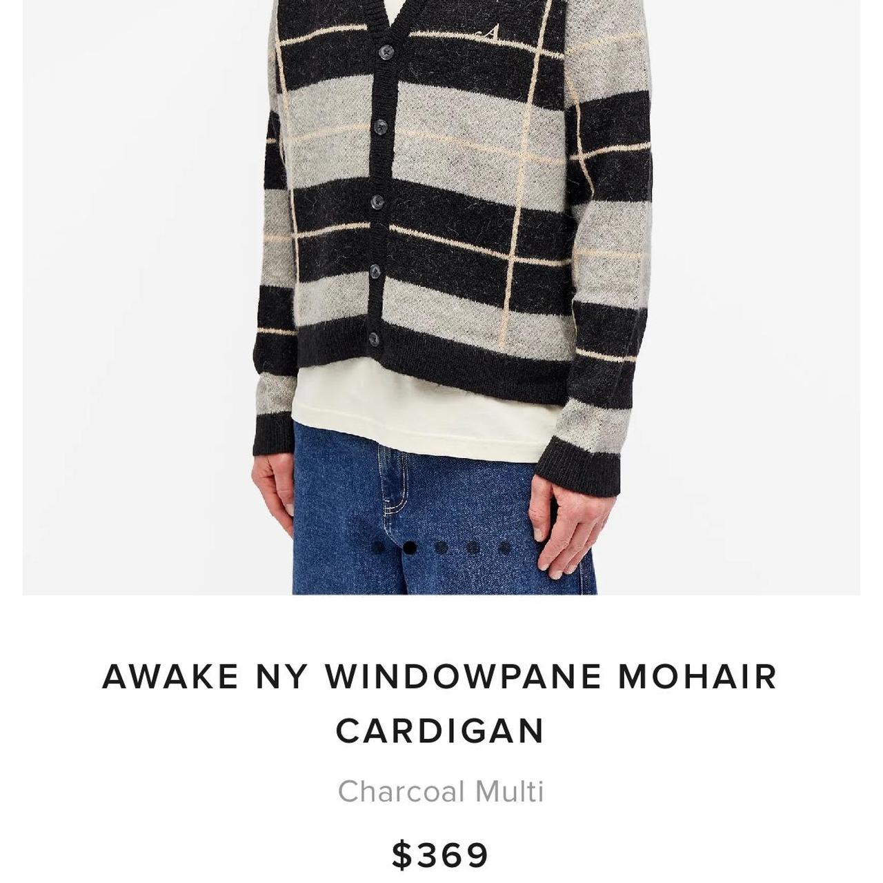 トップス AWAKE NY STRIPED MOHAIR CARDIGAN Awake Striped Mohair Cardigan - Black – Feature