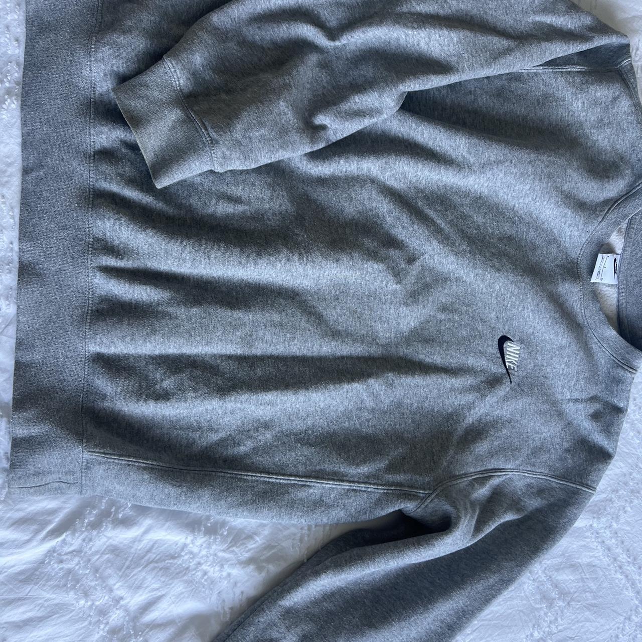 grey oversized nike sweatshirt worn a few times... - Depop