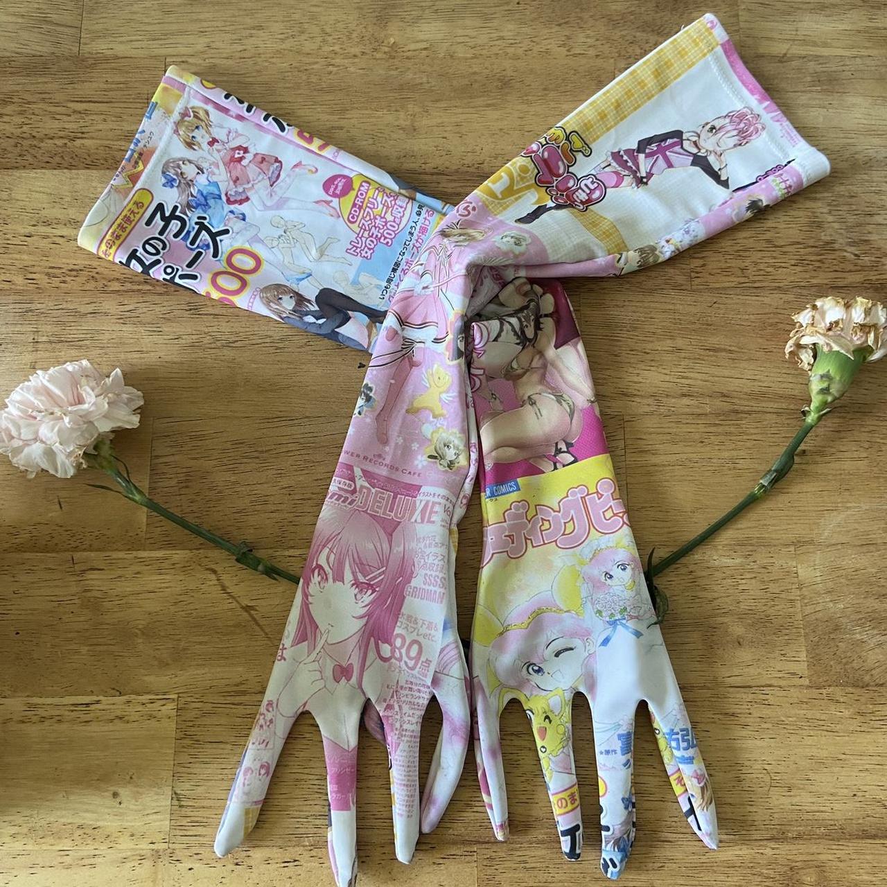 Dazed Studio Pink Anime girl gloves Comes with... Depop