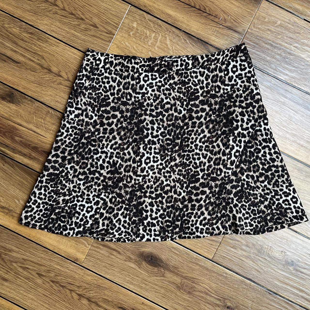 Brand new George leopard print skirt. Size 12. Lined... - Depop