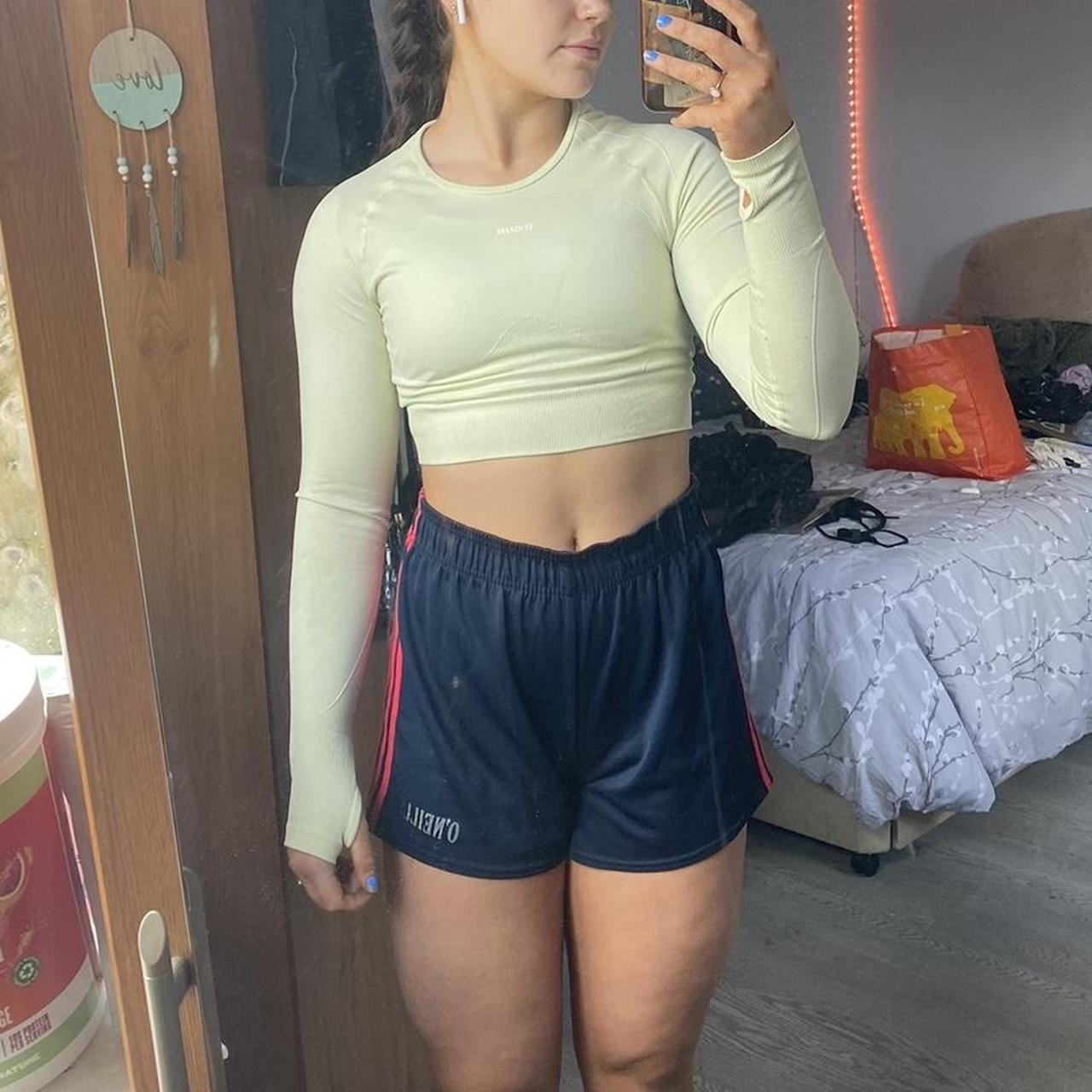 Gymshark Women's Yellow Croptop Depop