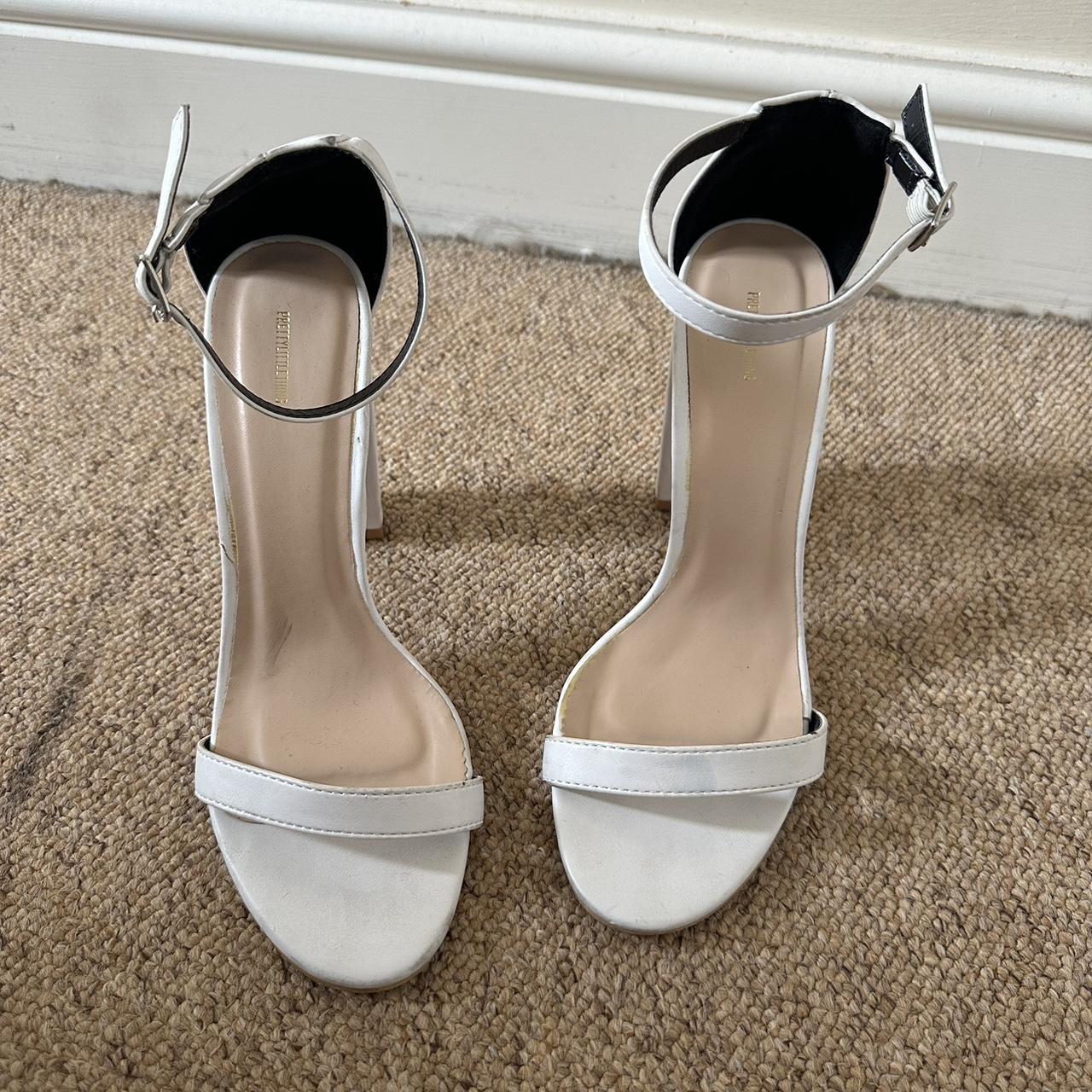 plt white heels