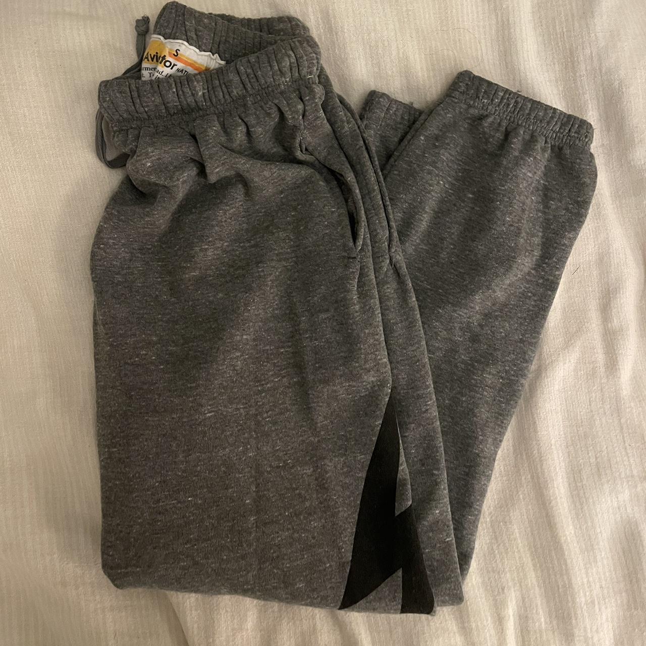 avaitor nation sweatpants gray with black bolt... - Depop